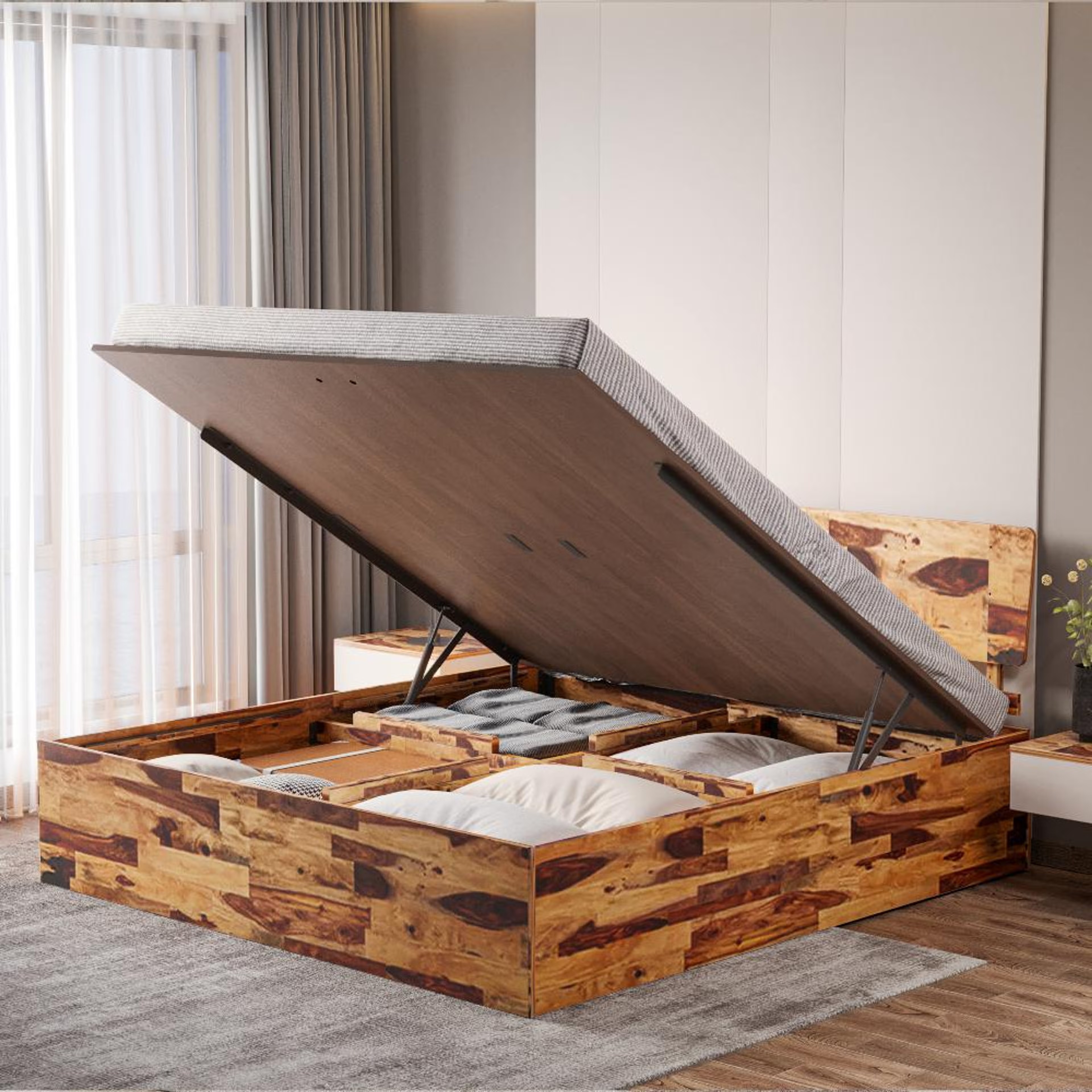 Wakefit Auriga Hydraulic King Storage Bed King - 78" x 72\