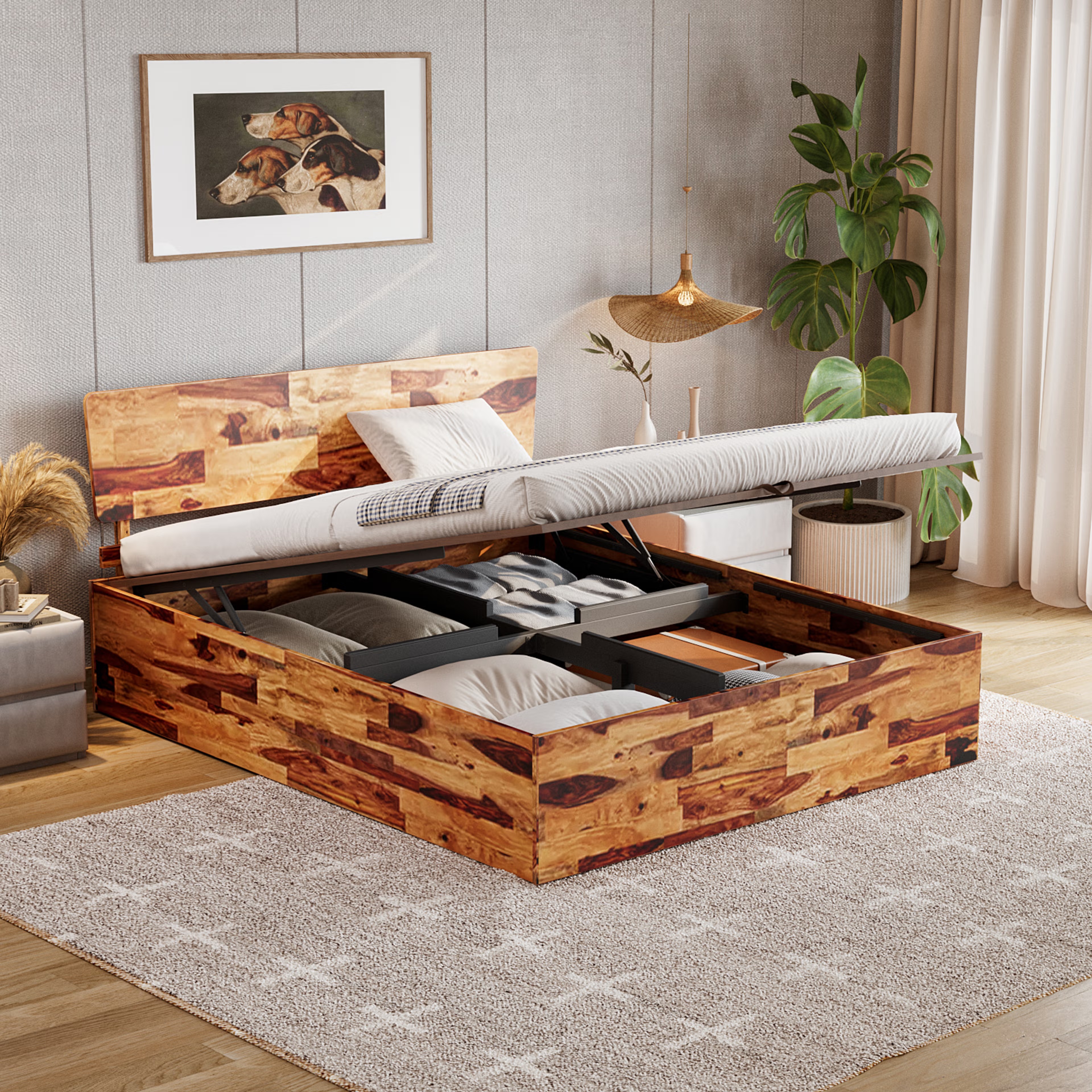 Wakefit Auriga Hydraulic Queen Storage Bed Queen - 78" x 60\
