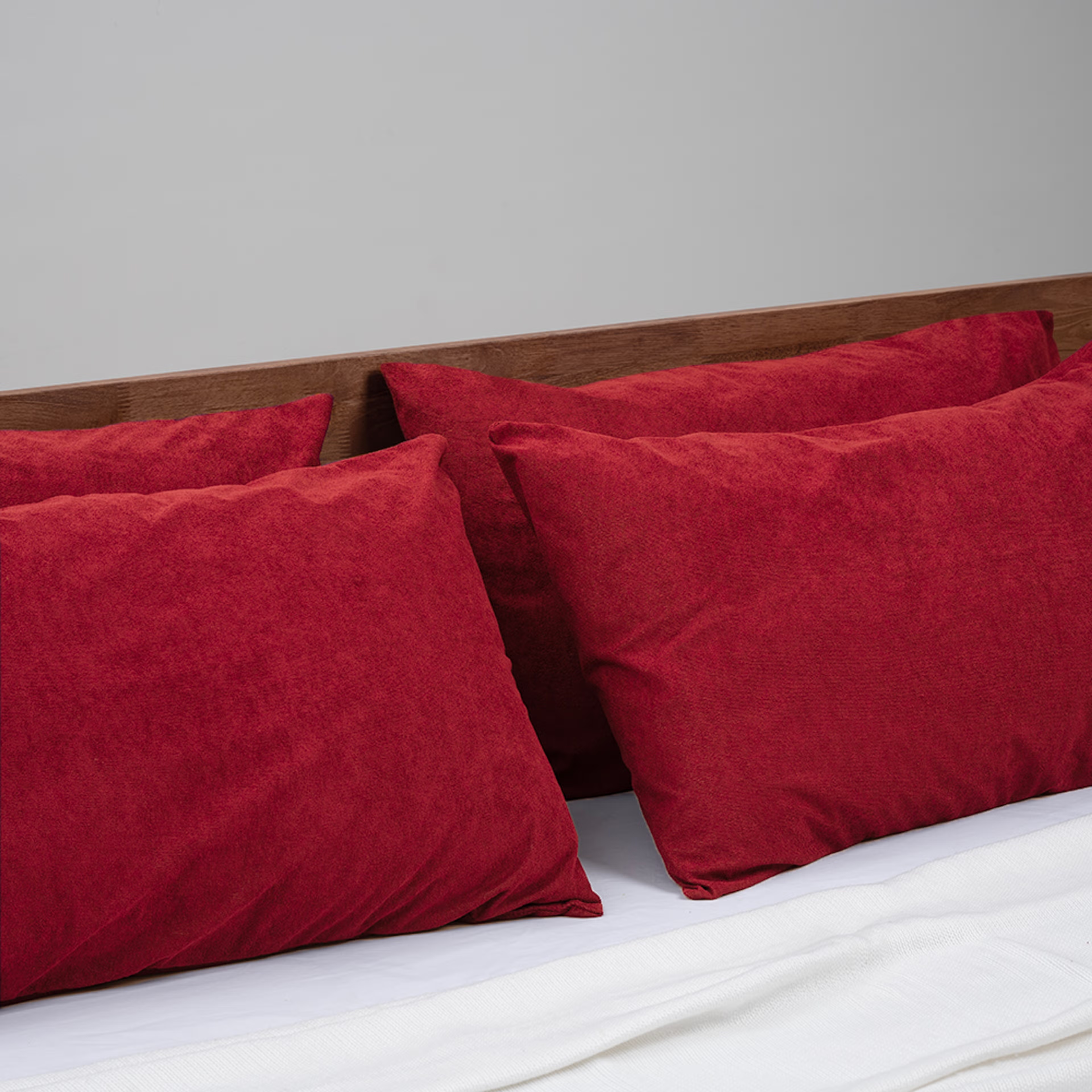Wakefit Waterproof Pillow Protector | 28x18 in | Terry Cotton | Set of 4 | Maroon | Zipper Closure | 200 GSM | Washable | Super Soft Cotton, Set of 4, Maroon