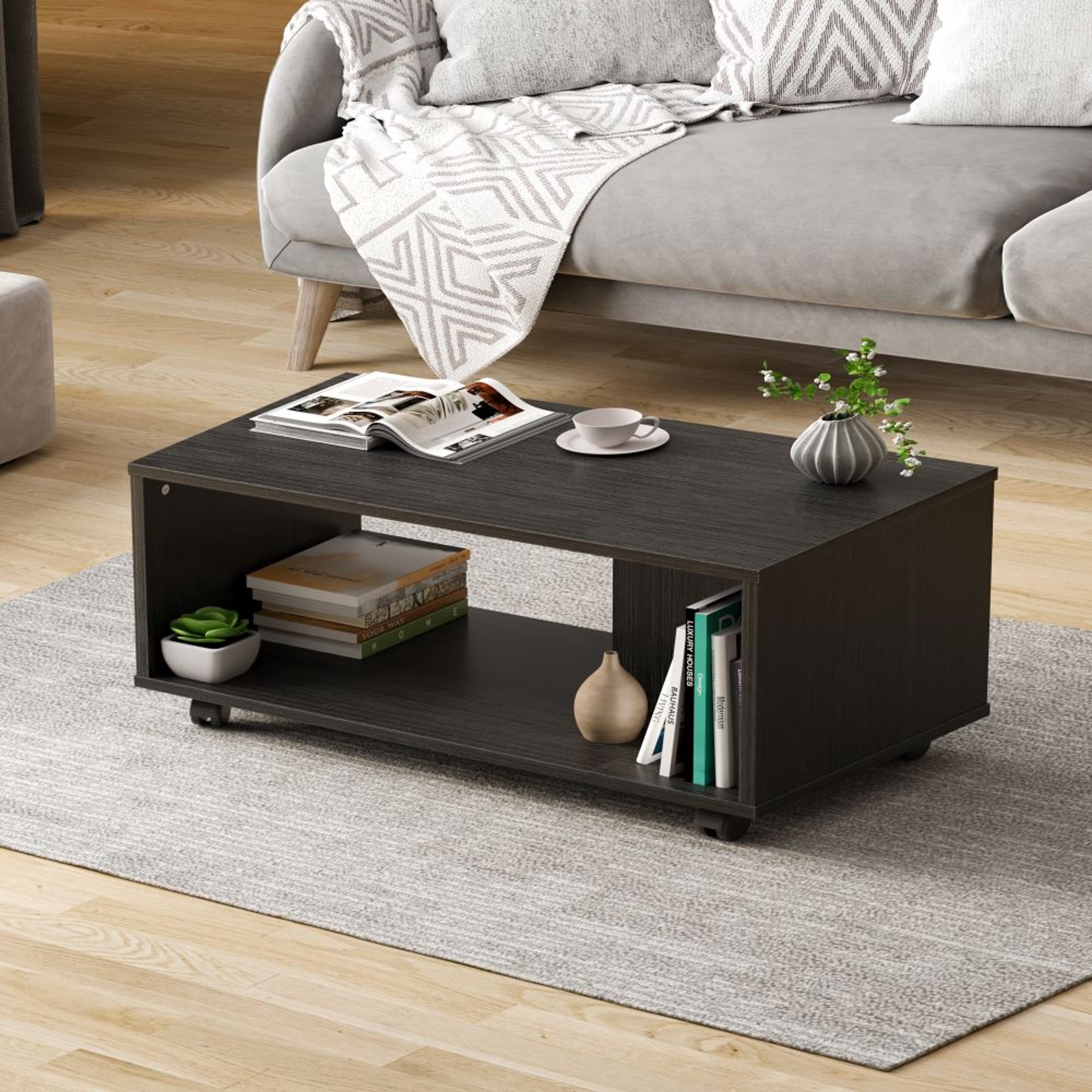 Leonis Coffee Table - Wenge Color, Engineered Wood Wenge