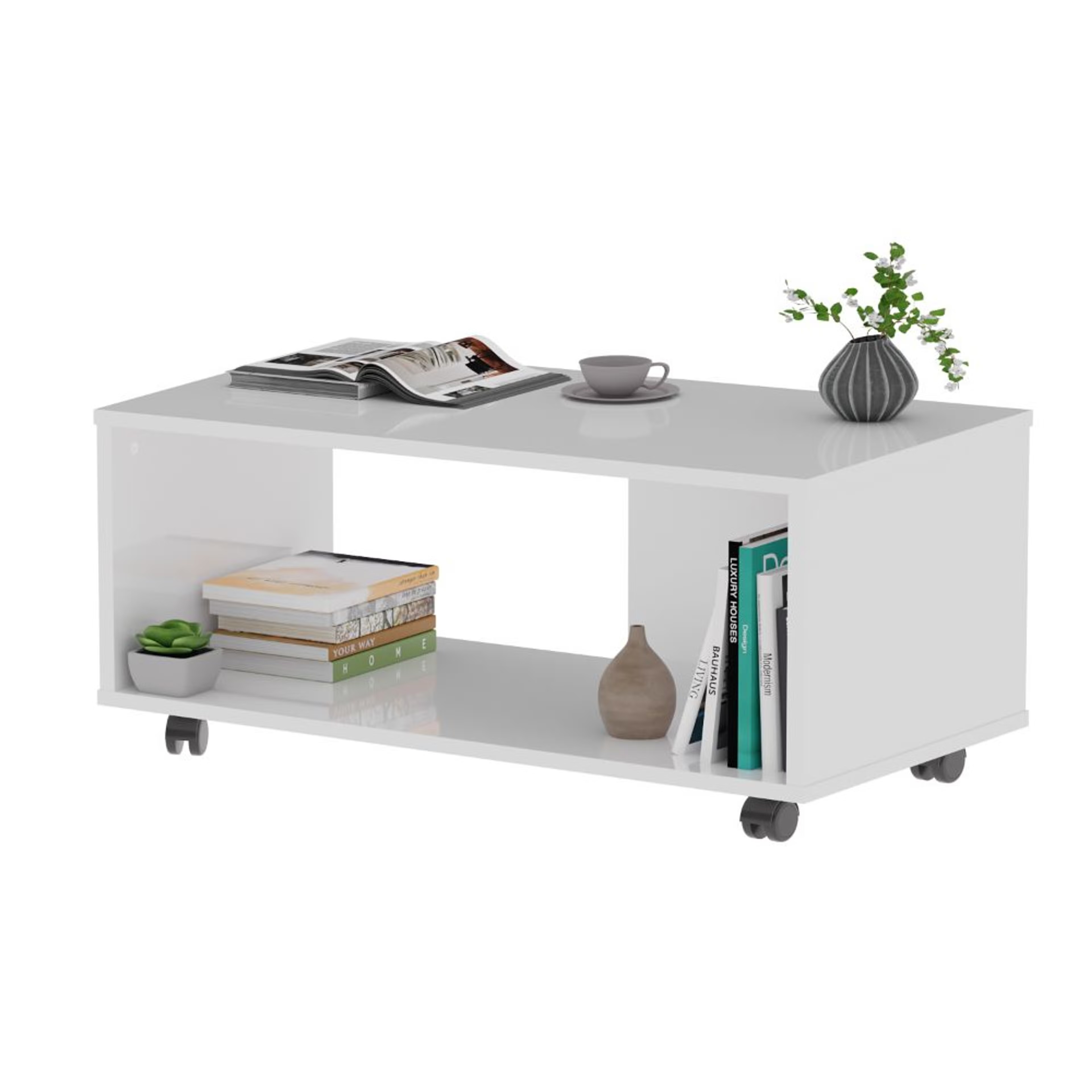 Leonis Coffee Table - Frosty White Color, Engineered Wood Frosty White