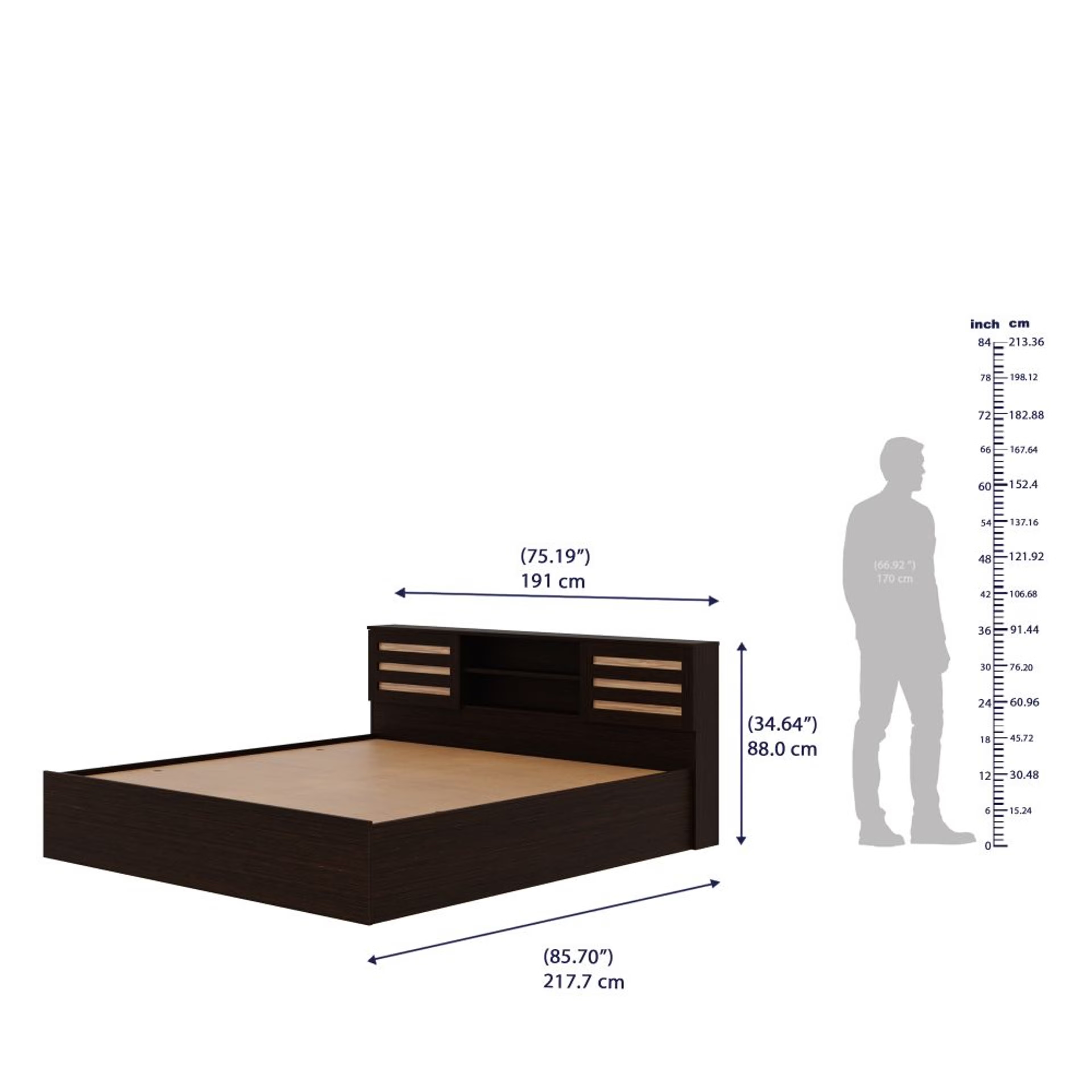 Wakefit Caph King Storage Engineered Wood Bed King - 78" x 72 6 Wakefit Caph King Storage Engineered Wood Bed King - 78" x 72\