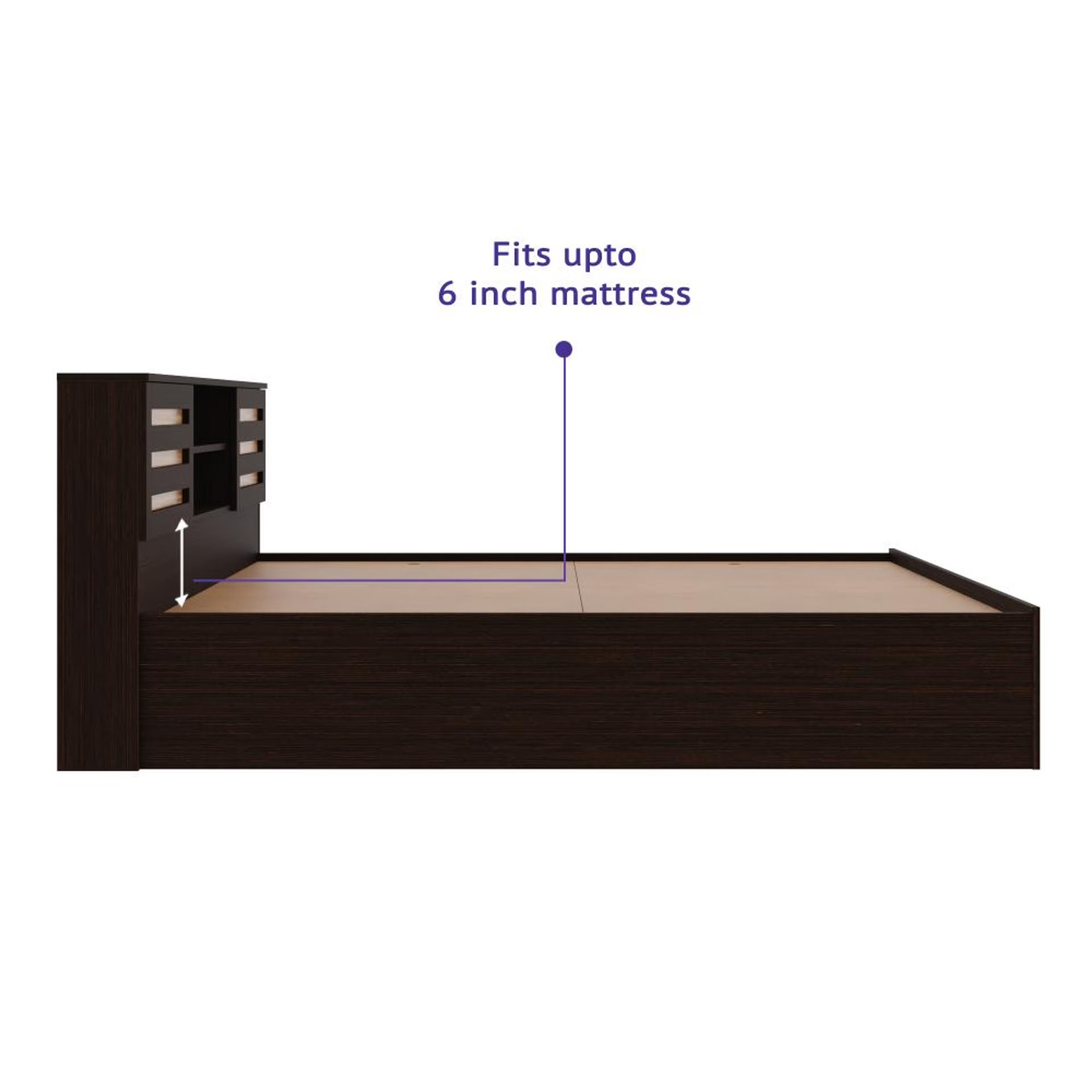 Wakefit Caph King Storage Engineered Wood Bed King - 78" x 72 7 Wakefit Caph King Storage Engineered Wood Bed King - 78" x 72\
