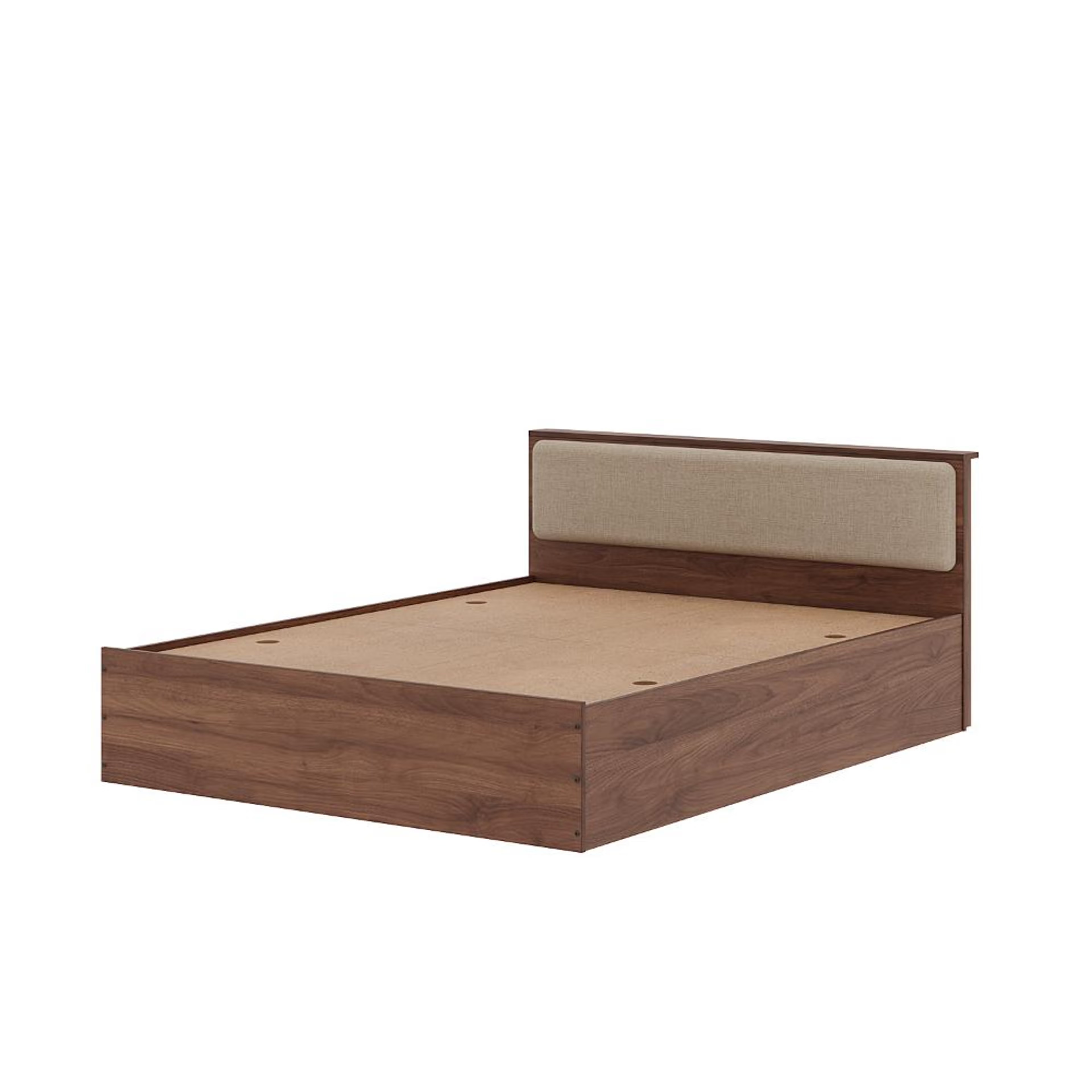 Wakefit Taurus Queen Storage Engineered Wood Bed With Omega Pearl Upholstered Headboard Queen - 78" x 60\