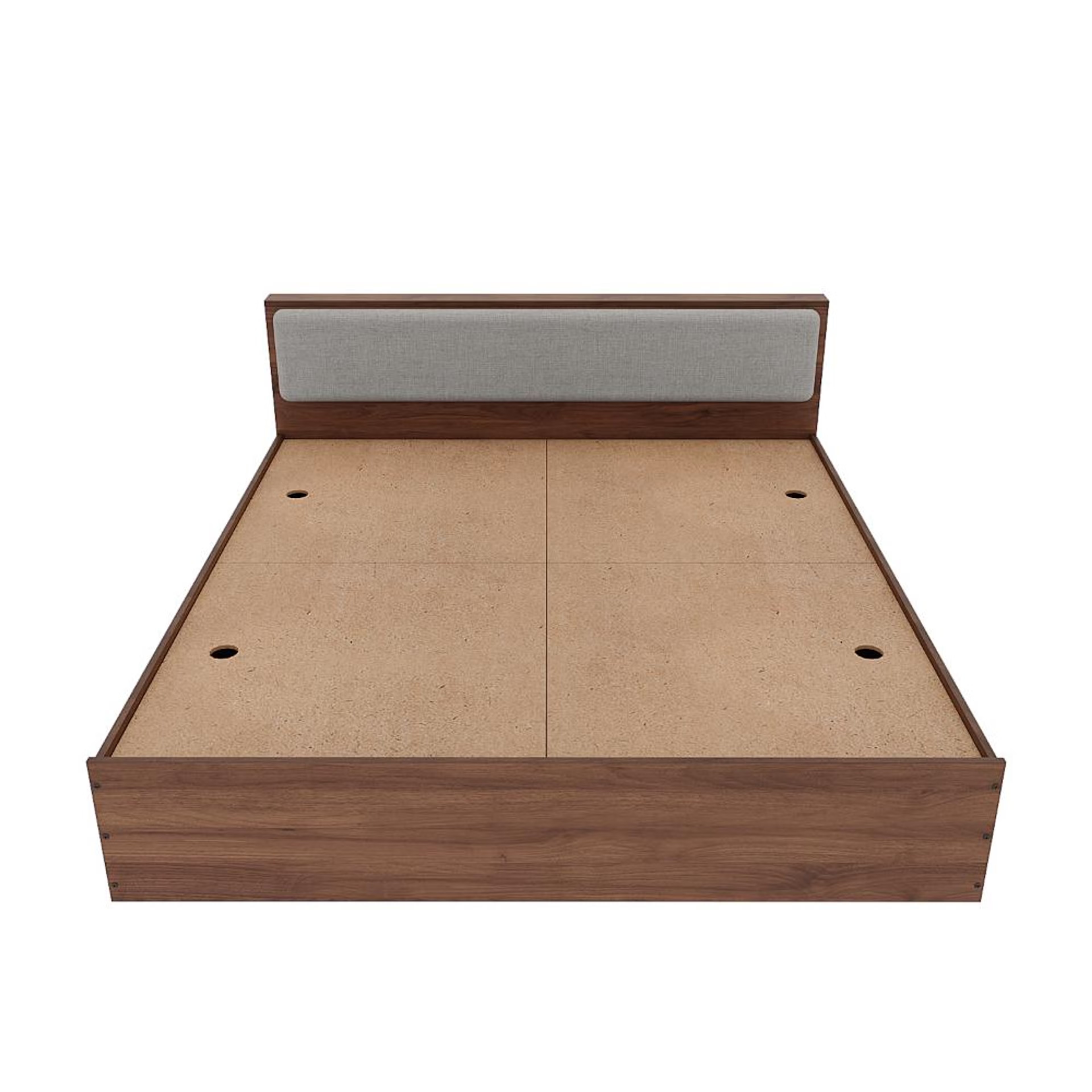 Wakefit Taurus King Storage Engineered Wood Bed With Omega Grey Upholstered Headboard King - 78" x 72 5 Wakefit Taurus King Storage Engineered Wood Bed With Omega Grey Upholstered Headboard King - 78" x 72\