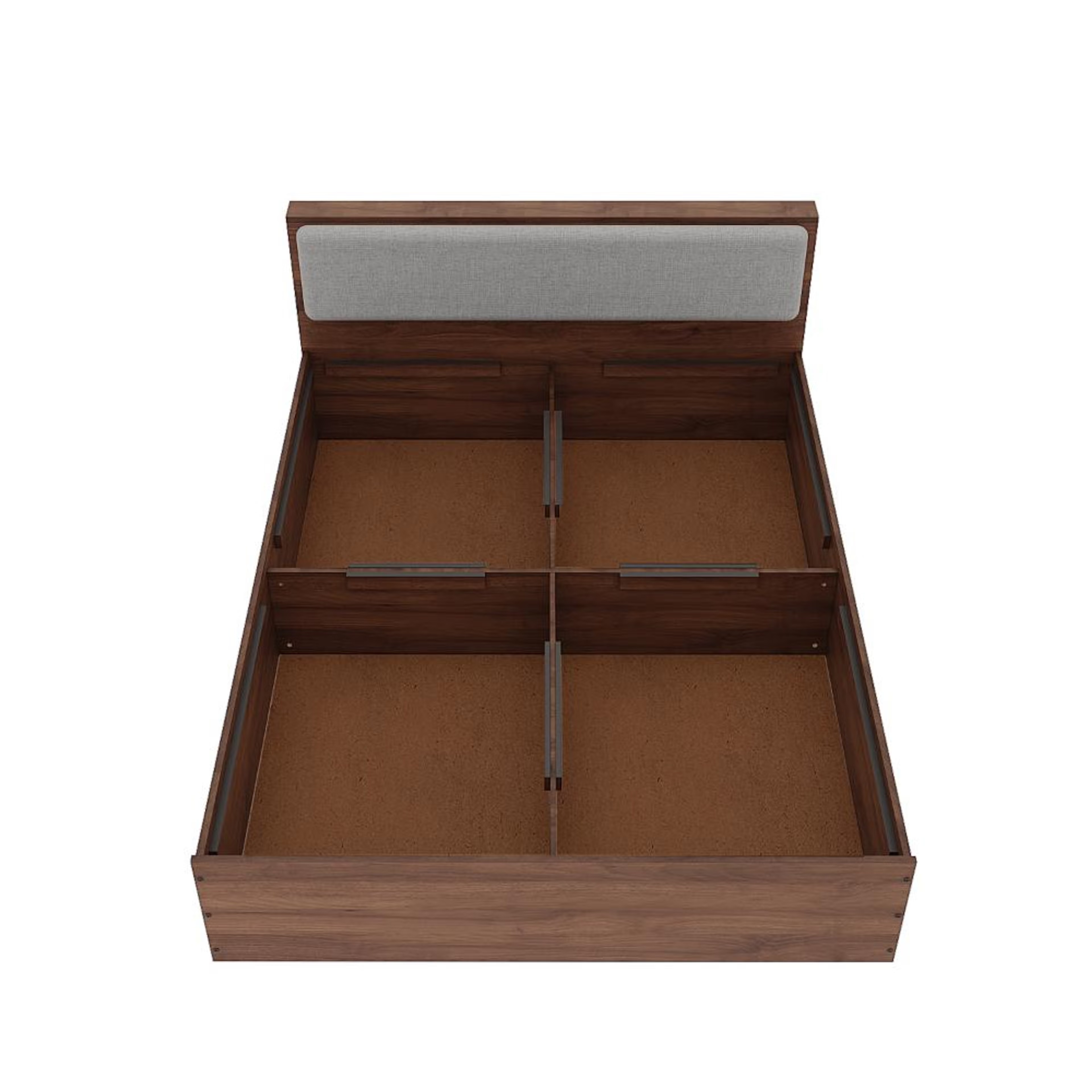 Wakefit Taurus Queen Storage Engineered Wood Bed With Omega Grey Upholstered Headboard Queen - 78" x 60 2 Wakefit Taurus Queen Storage Engineered Wood Bed With Omega Grey Upholstered Headboard Queen - 78" x 60\