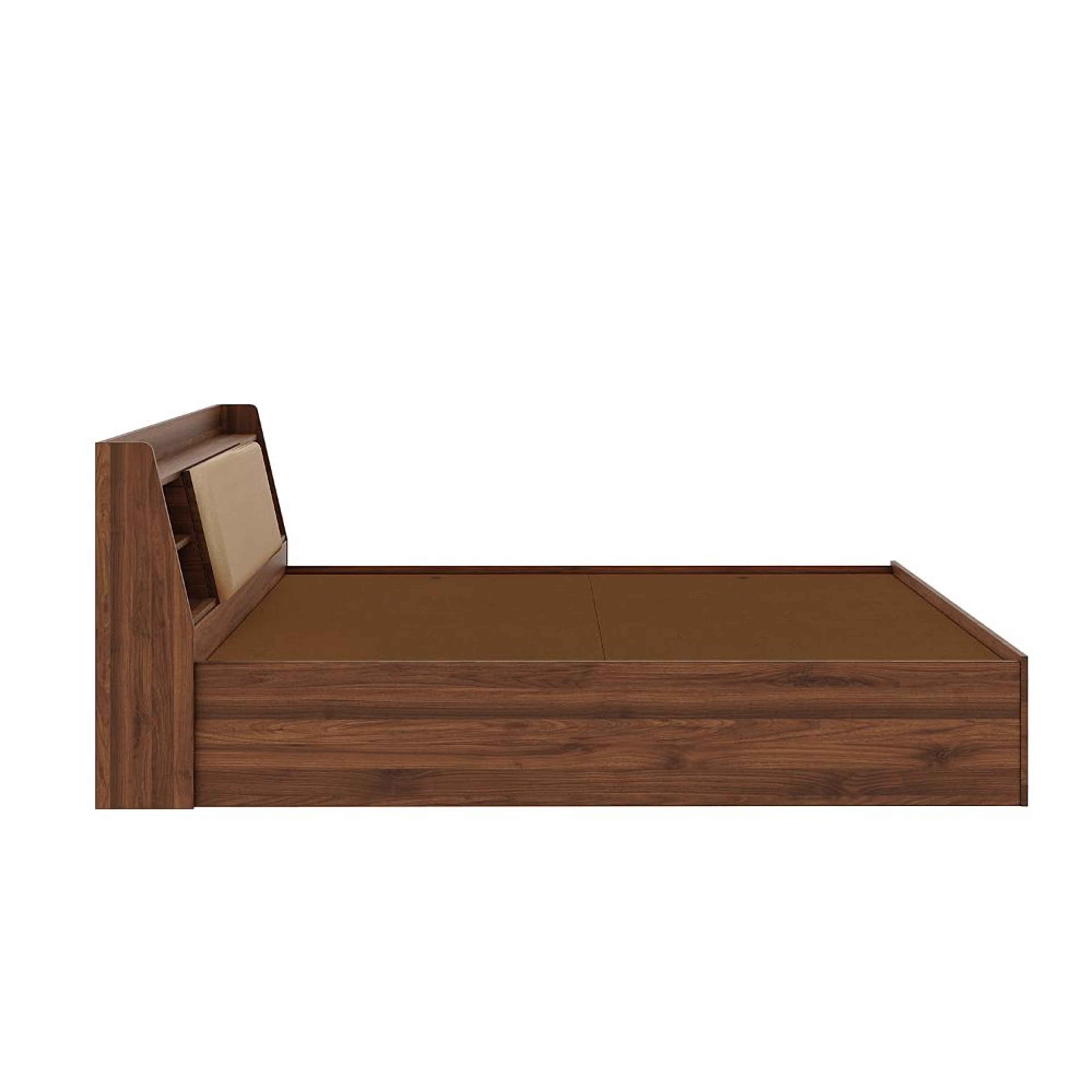 Wakefit Leo King Storage Engineered Wood Bed With Omega Pearl Upholstered Headboard King - 78" x 72 2 Wakefit Leo King Storage Engineered Wood Bed With Omega Pearl Upholstered Headboard King - 78" x 72\