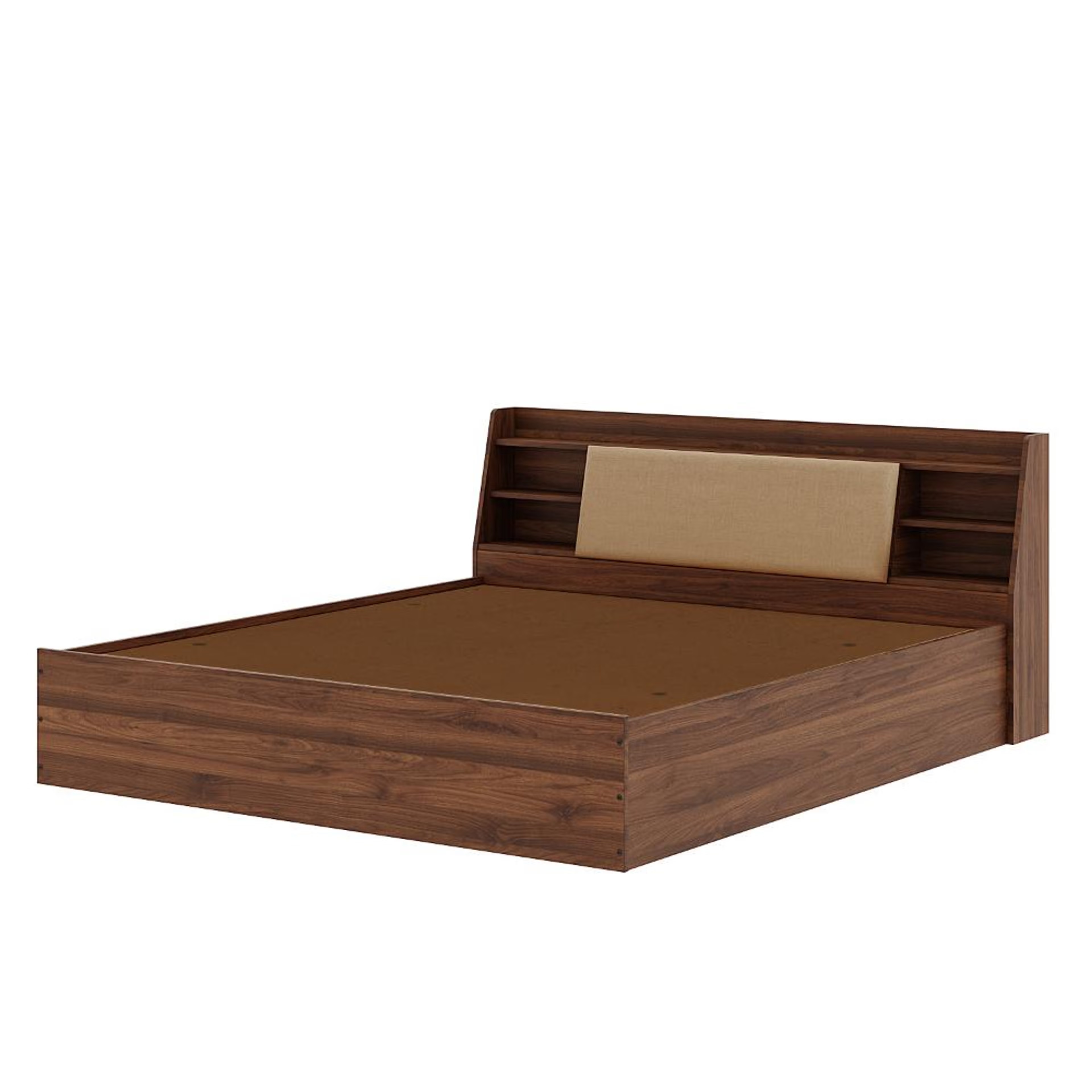 Wakefit Leo King Storage Engineered Wood Bed With Omega Pearl Upholstered Headboard King - 78" x 72 3 Wakefit Leo King Storage Engineered Wood Bed With Omega Pearl Upholstered Headboard King - 78" x 72\