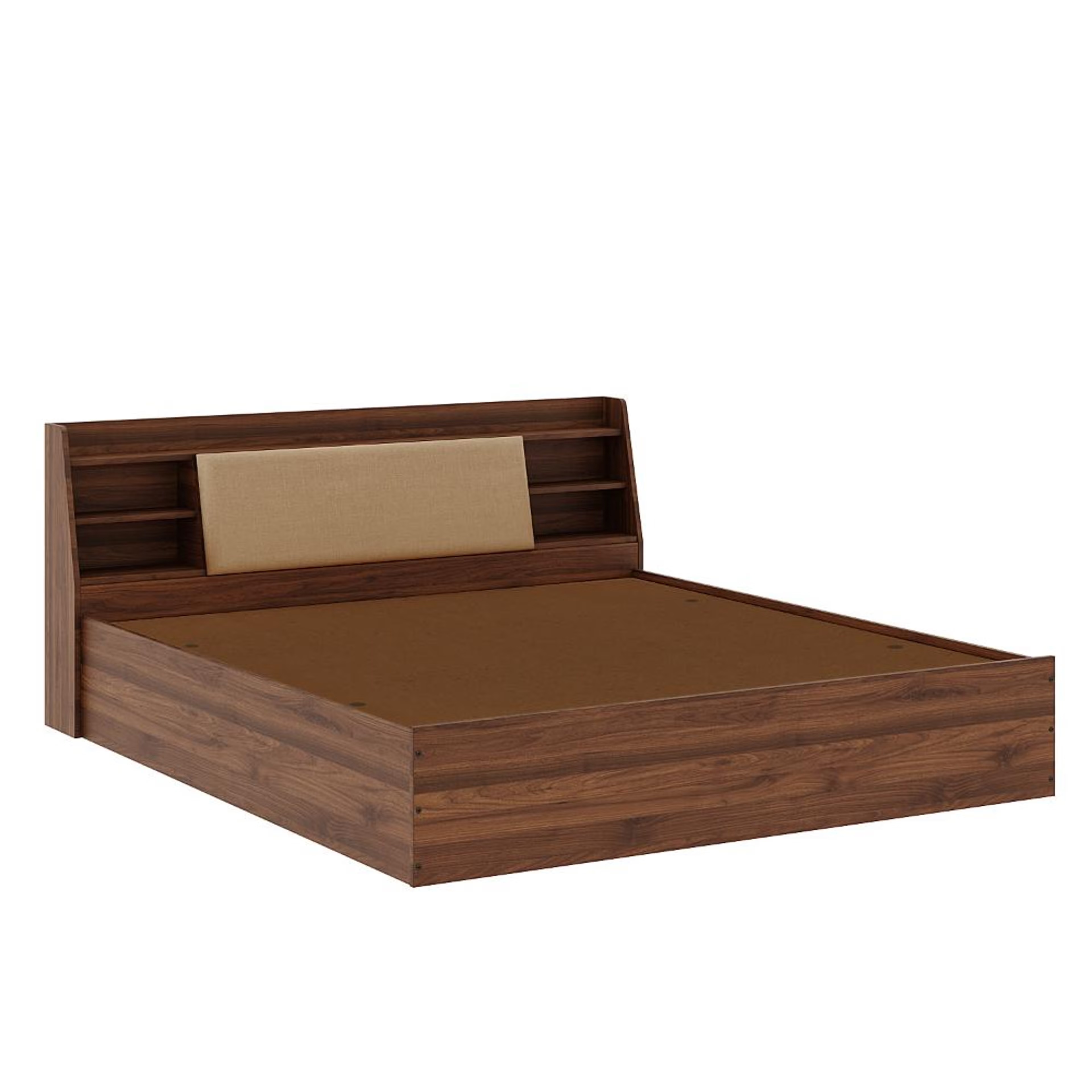 Wakefit Leo King Storage Engineered Wood Bed With Omega Pearl Upholstered Headboard King - 78" x 72 4 Wakefit Leo King Storage Engineered Wood Bed With Omega Pearl Upholstered Headboard King - 78" x 72\