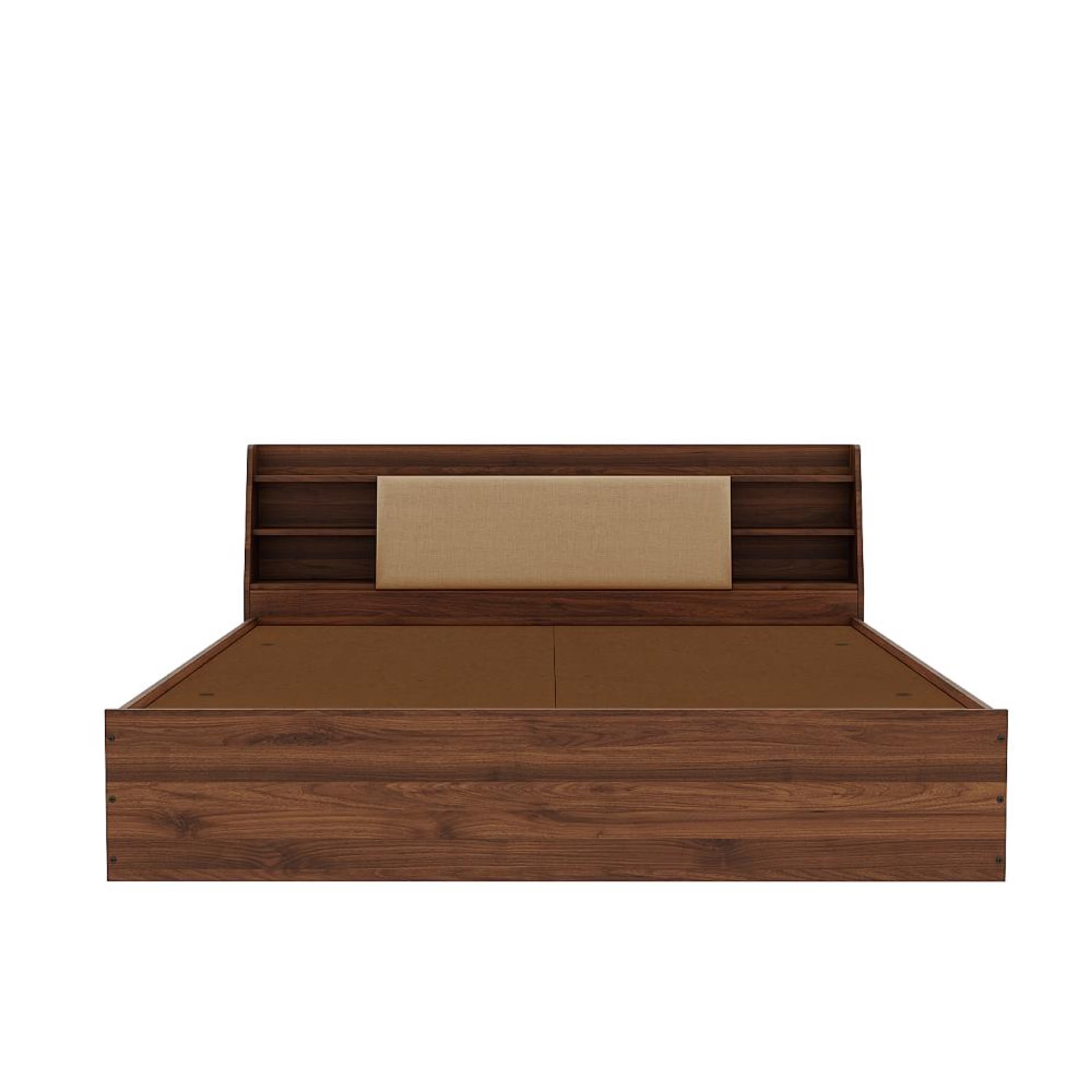 Wakefit Leo King Storage Engineered Wood Bed With Omega Pearl Upholstered Headboard King - 78" x 72 6 Wakefit Leo King Storage Engineered Wood Bed With Omega Pearl Upholstered Headboard King - 78" x 72\