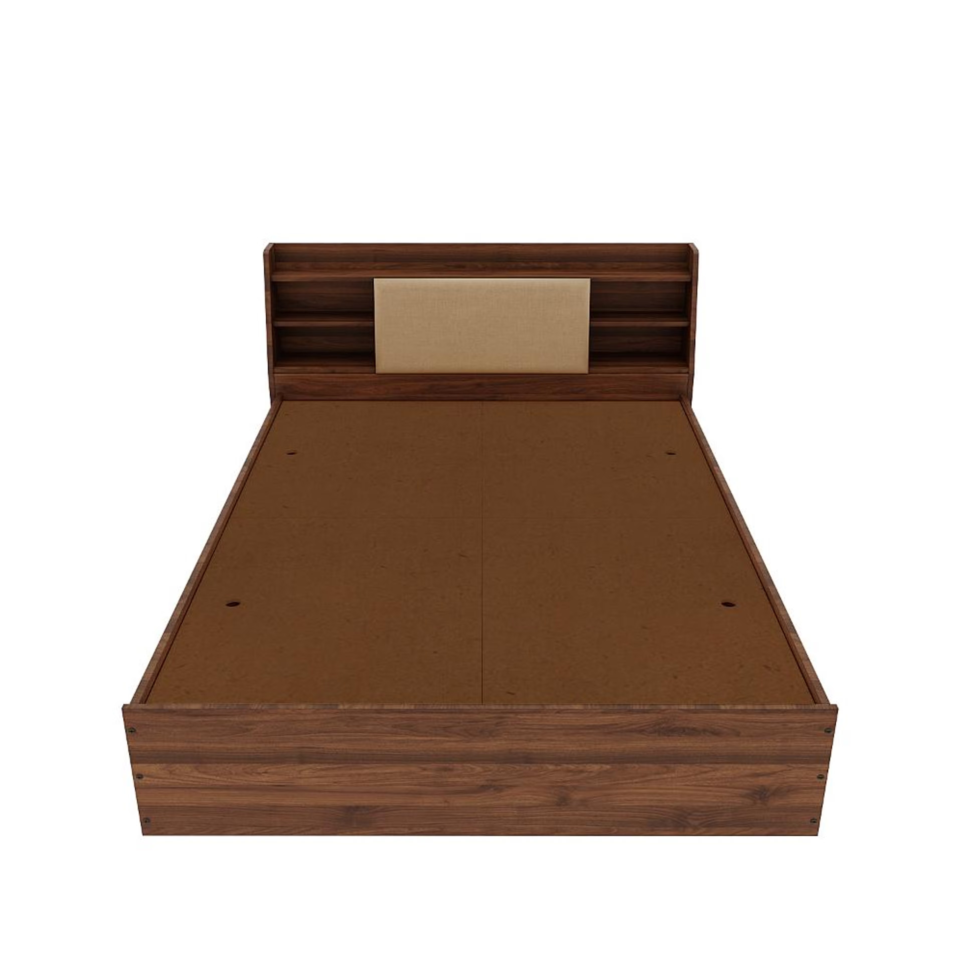 Home 37 Wakefit Leo Queen Storage Engineered Wood Bed With Omega Pearl Upholstered Headboard Queen - 78" x 60\