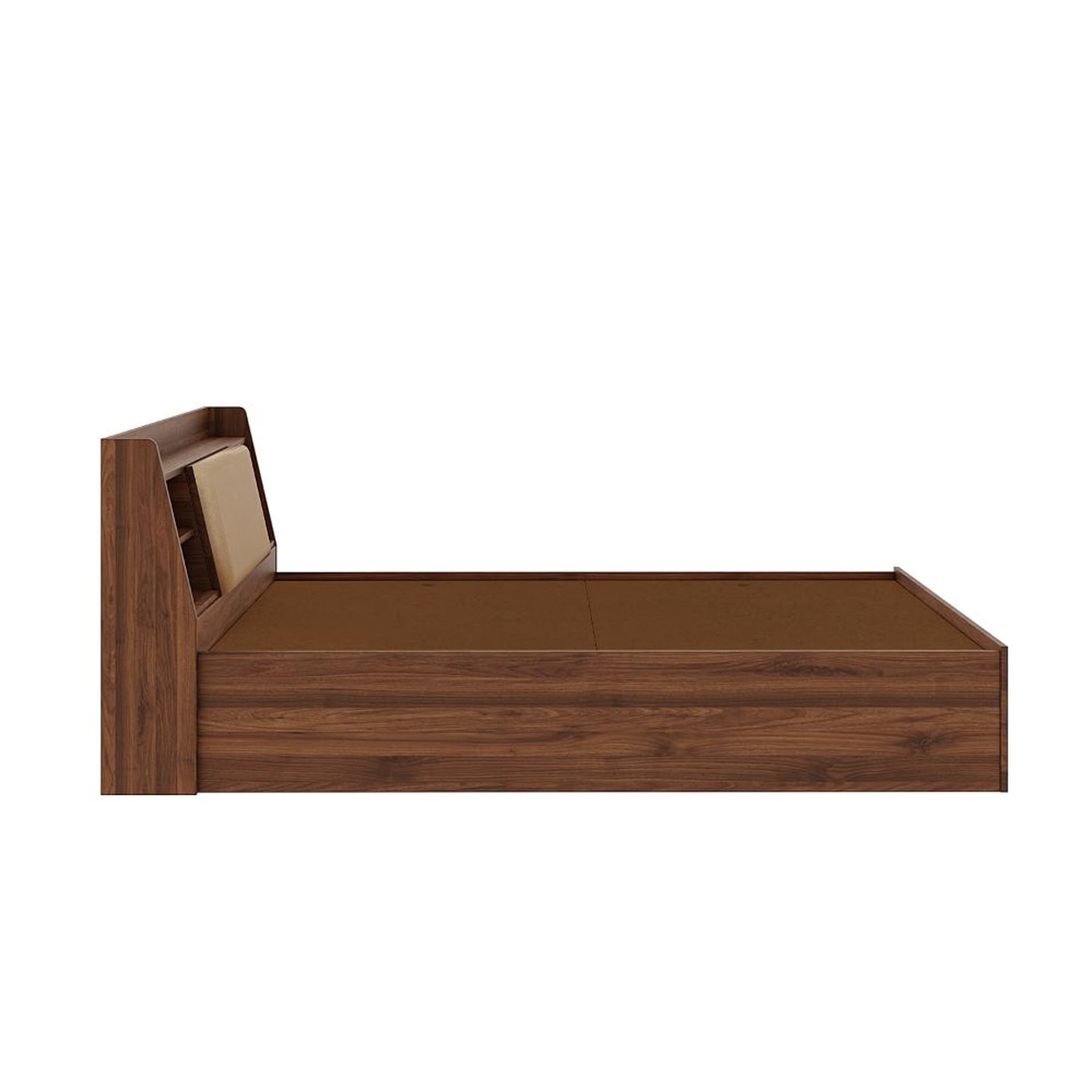 Home 38 Wakefit Leo Queen Storage Engineered Wood Bed With Omega Pearl Upholstered Headboard Queen - 78" x 60\