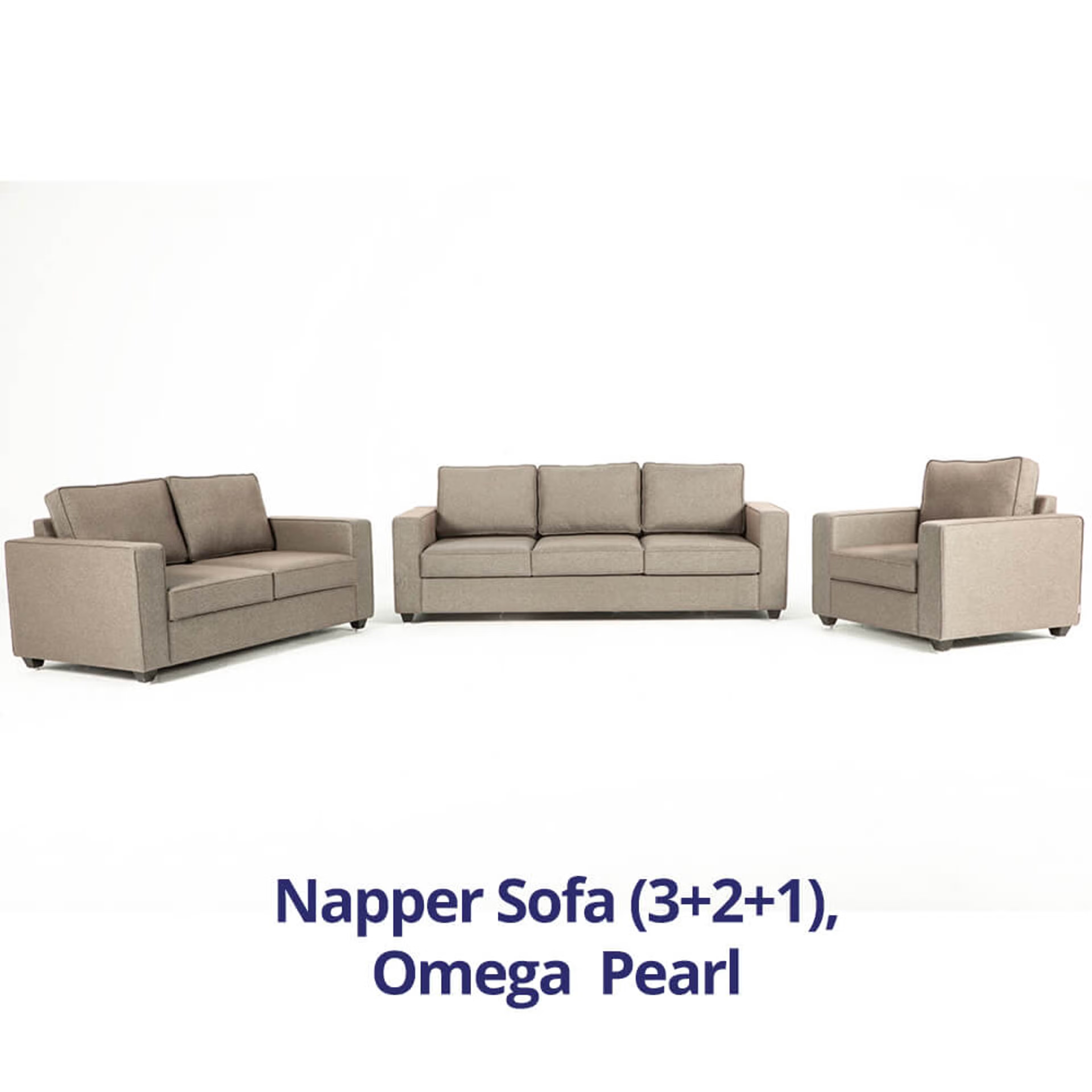 Home 29 Wakefit Napper Sofa Set Regular, Without Storage, 3+2+1, Omega Pearl