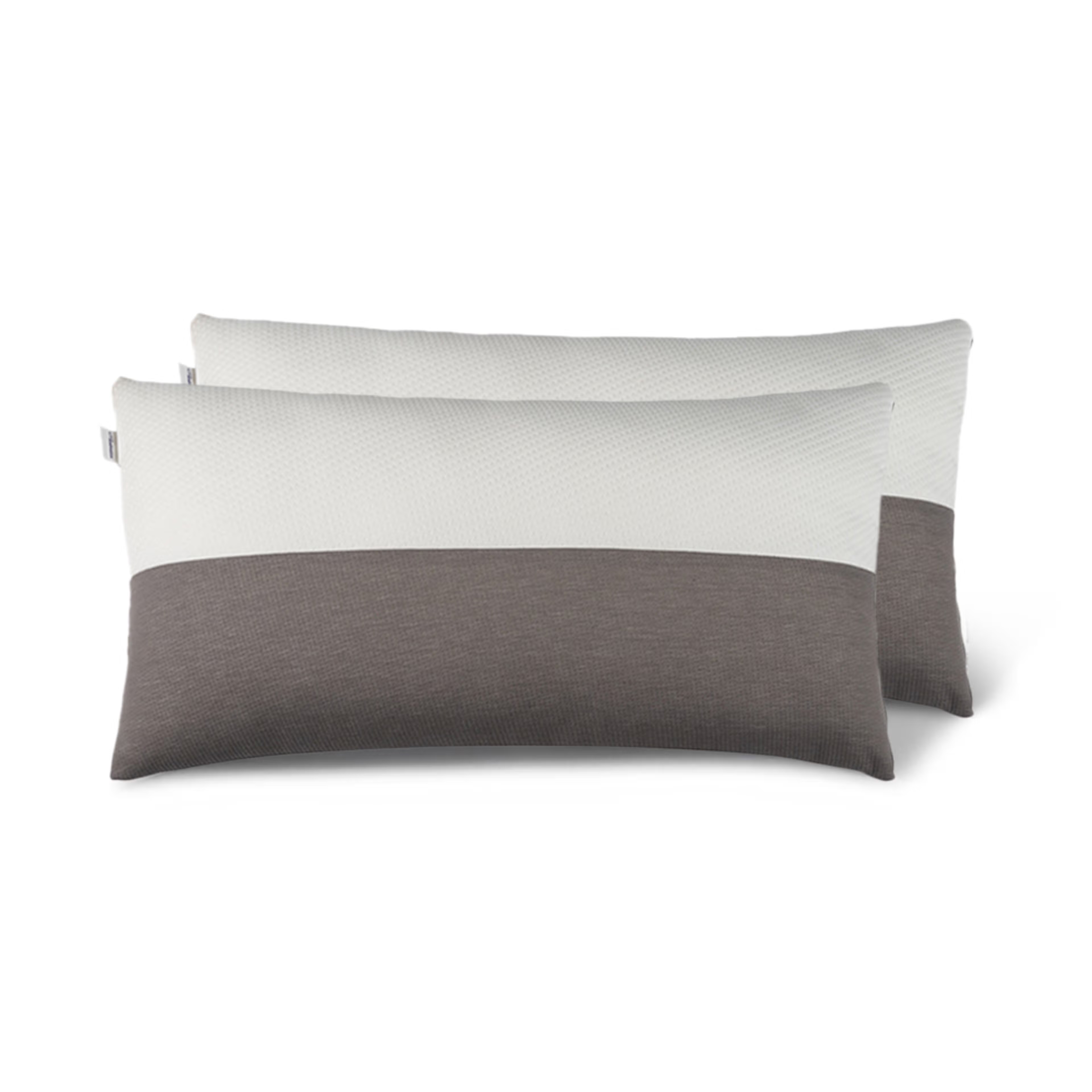 Large Size Sleeping Pillow | Set of 2 | Height Adjustable | 36 x 20 Inch | Soft & Fluffy | White and Grey Large, Set of 2