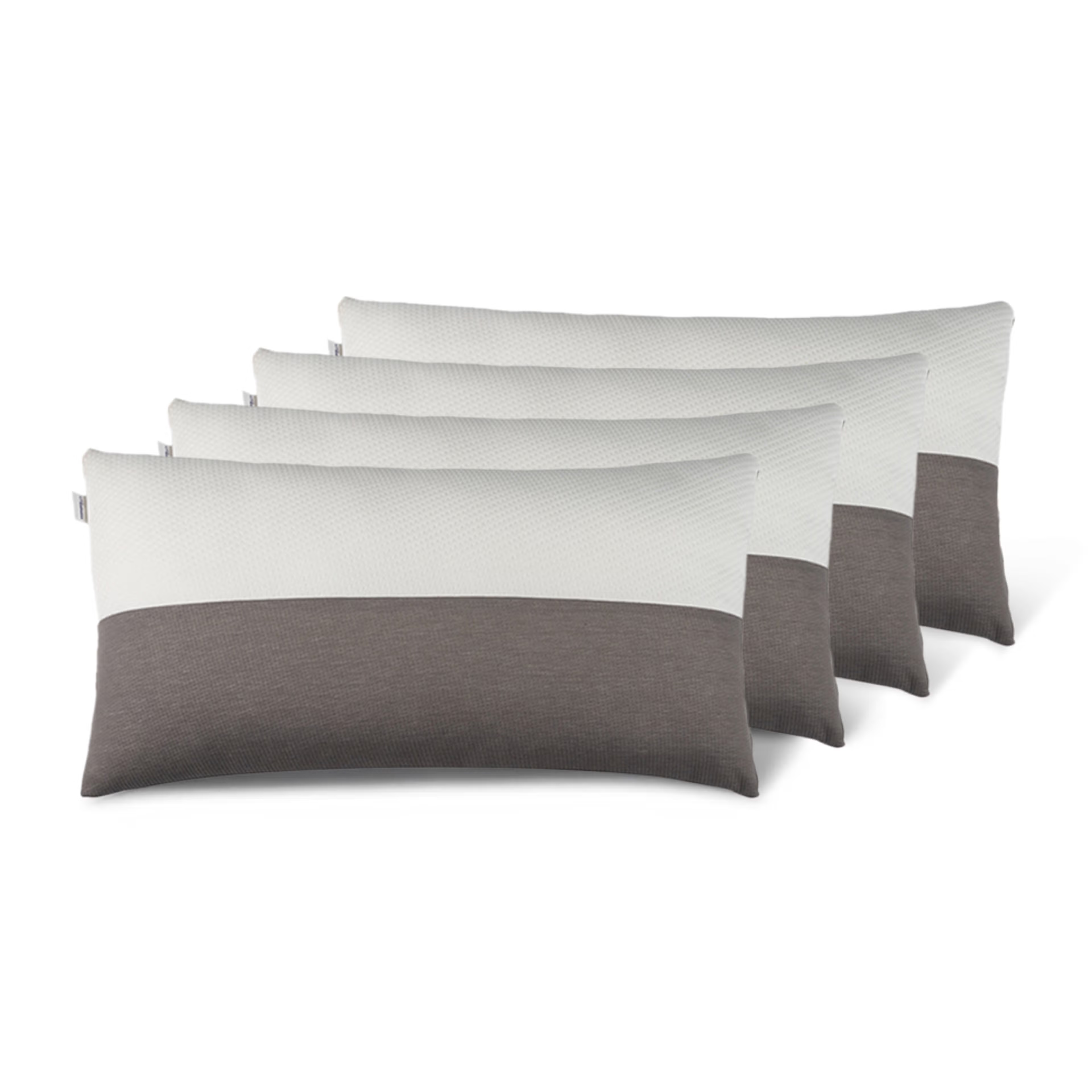 Home 45 Large Size Sleeping Pillow | Set of 4 | Height Adjustable | 36 x 20 Inch | Soft & Fluffy | White and Grey Large, Set of 4