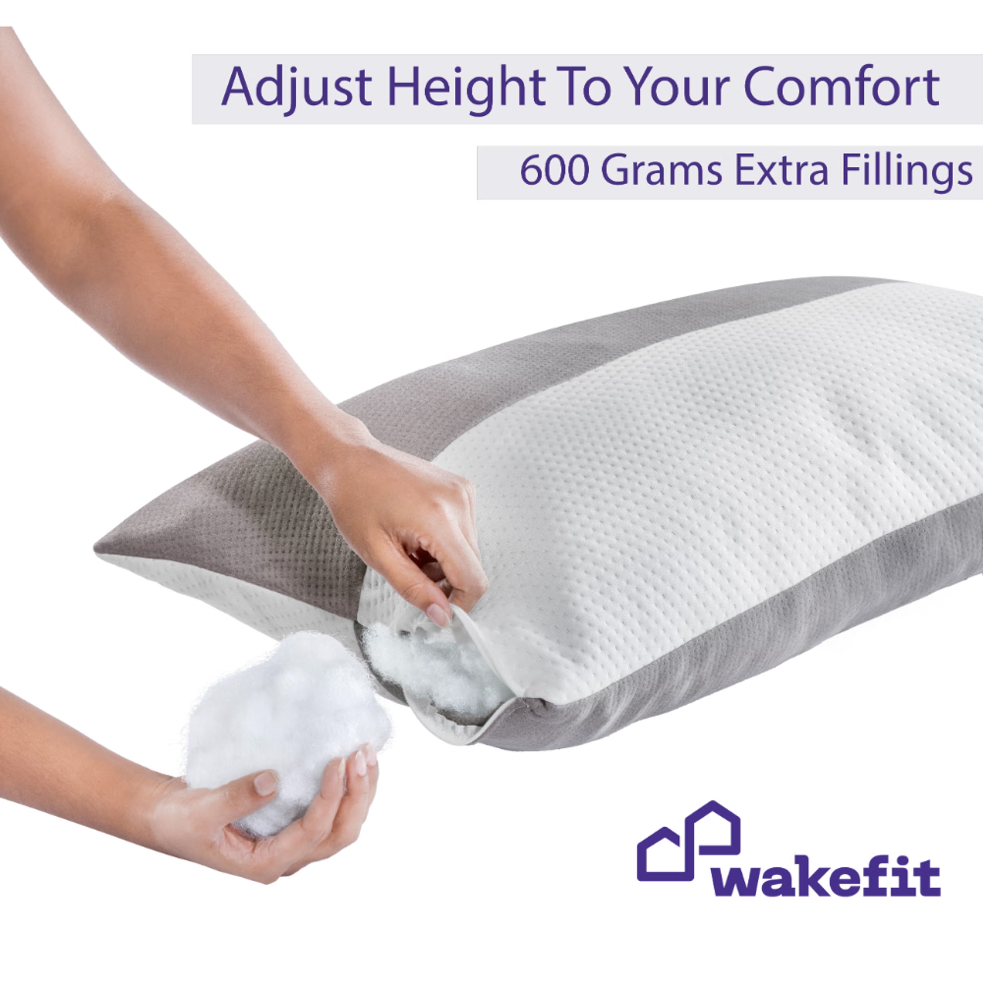 Large Size Sleeping Pillow | Set of 4 | Height Adjustable | 36 x 20 Inch | Soft & Fluffy | White and Grey Large, Set of 4 10 Large Size Sleeping Pillow | Set of 4 | Height Adjustable | 36 x 20 Inch | Soft & Fluffy | White and Grey Large, Set of 4