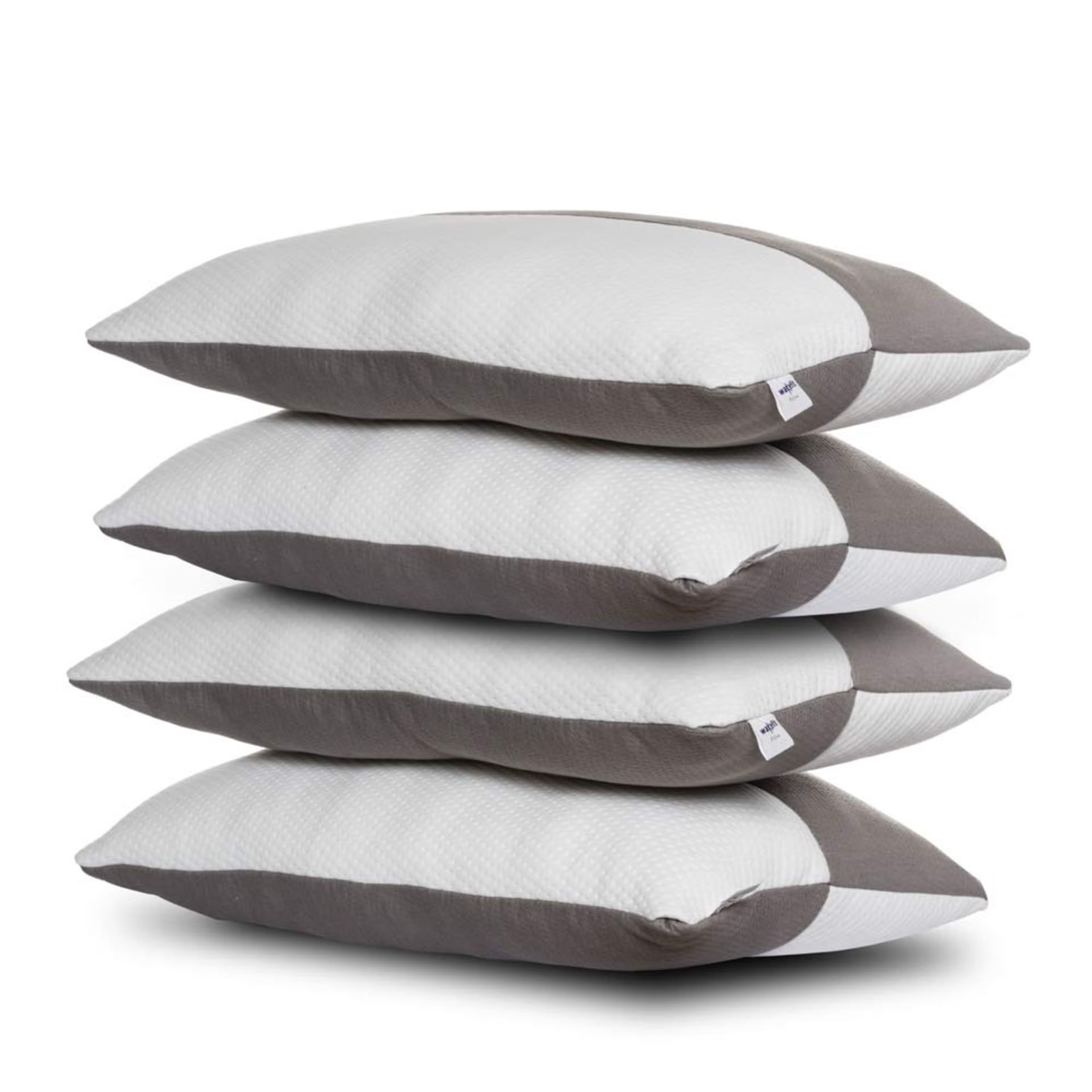 Home 47 Large Size Sleeping Pillow | Set of 4 | Height Adjustable | 36 x 20 Inch | Soft & Fluffy | White and Grey Large, Set of 4