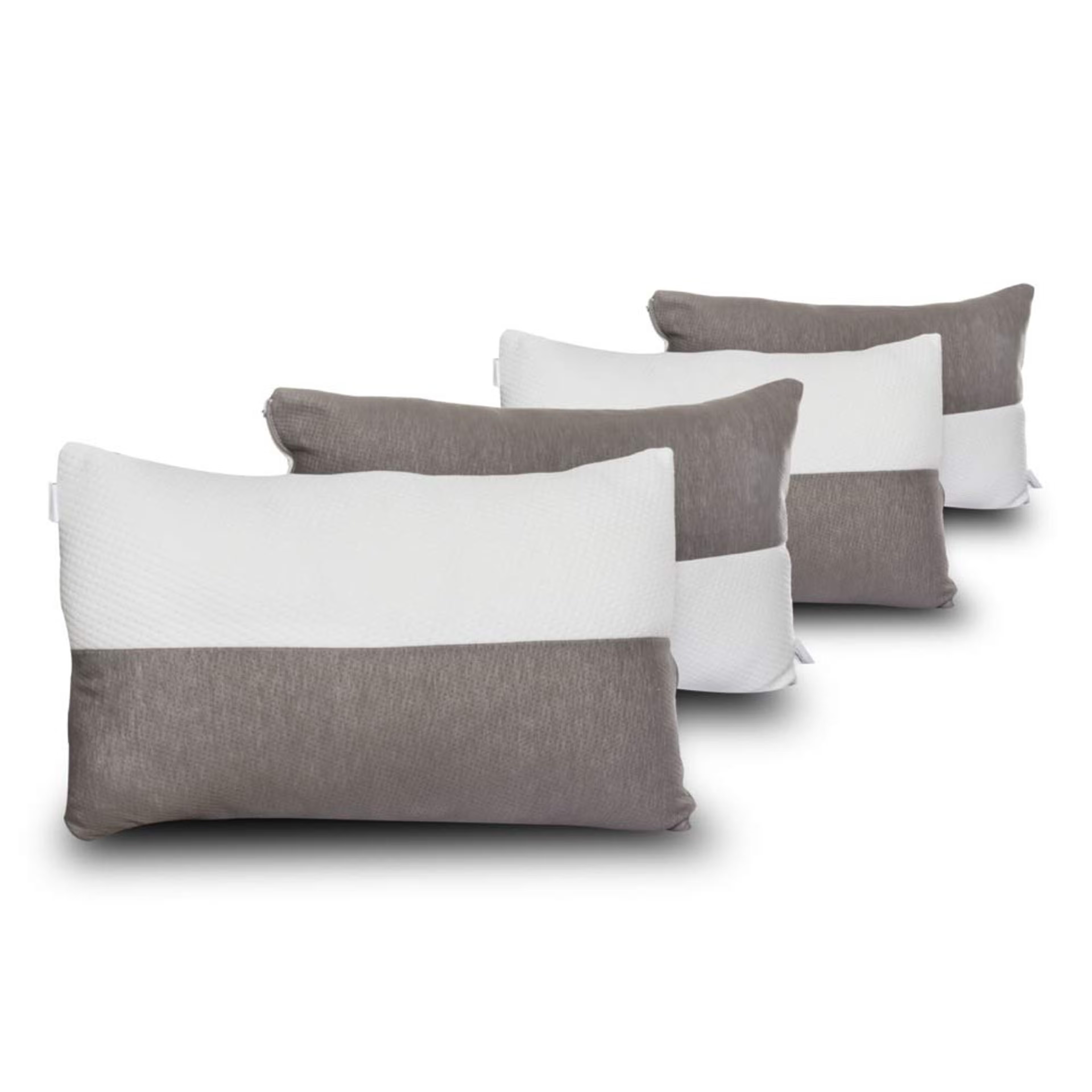 Large Size Sleeping Pillow | Set of 4 | Height Adjustable | 36 x 20 Inch | Soft & Fluffy | White and Grey Large, Set of 4 6 Large Size Sleeping Pillow | Set of 4 | Height Adjustable | 36 x 20 Inch | Soft & Fluffy | White and Grey Large, Set of 4