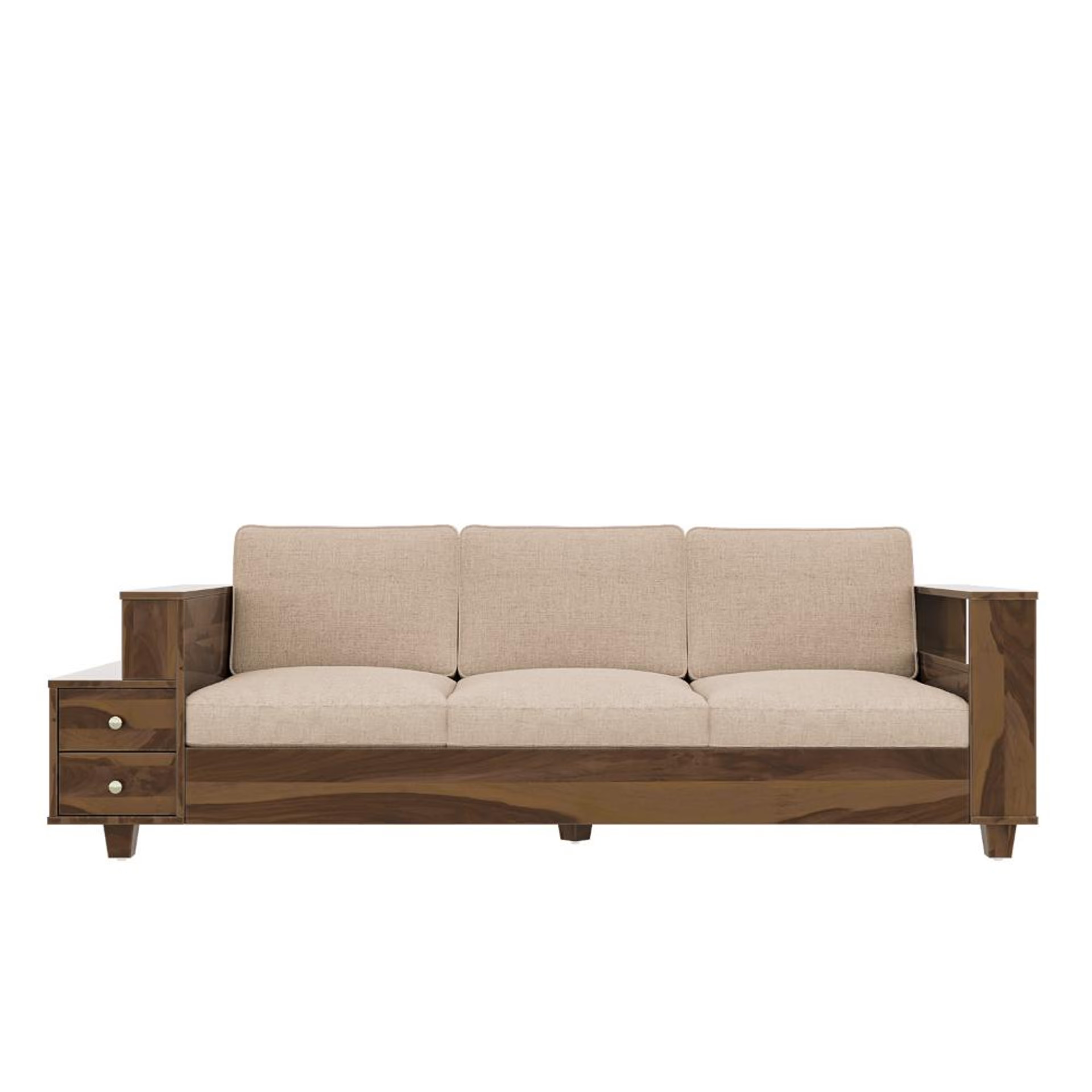 Wakefit Manila Sheesham Wood Sofa - Three Seater Regular, 3 Seater, Omega Pearl 2 Wakefit Manila Sheesham Wood Sofa - Three Seater Regular, 3 Seater, Omega Pearl