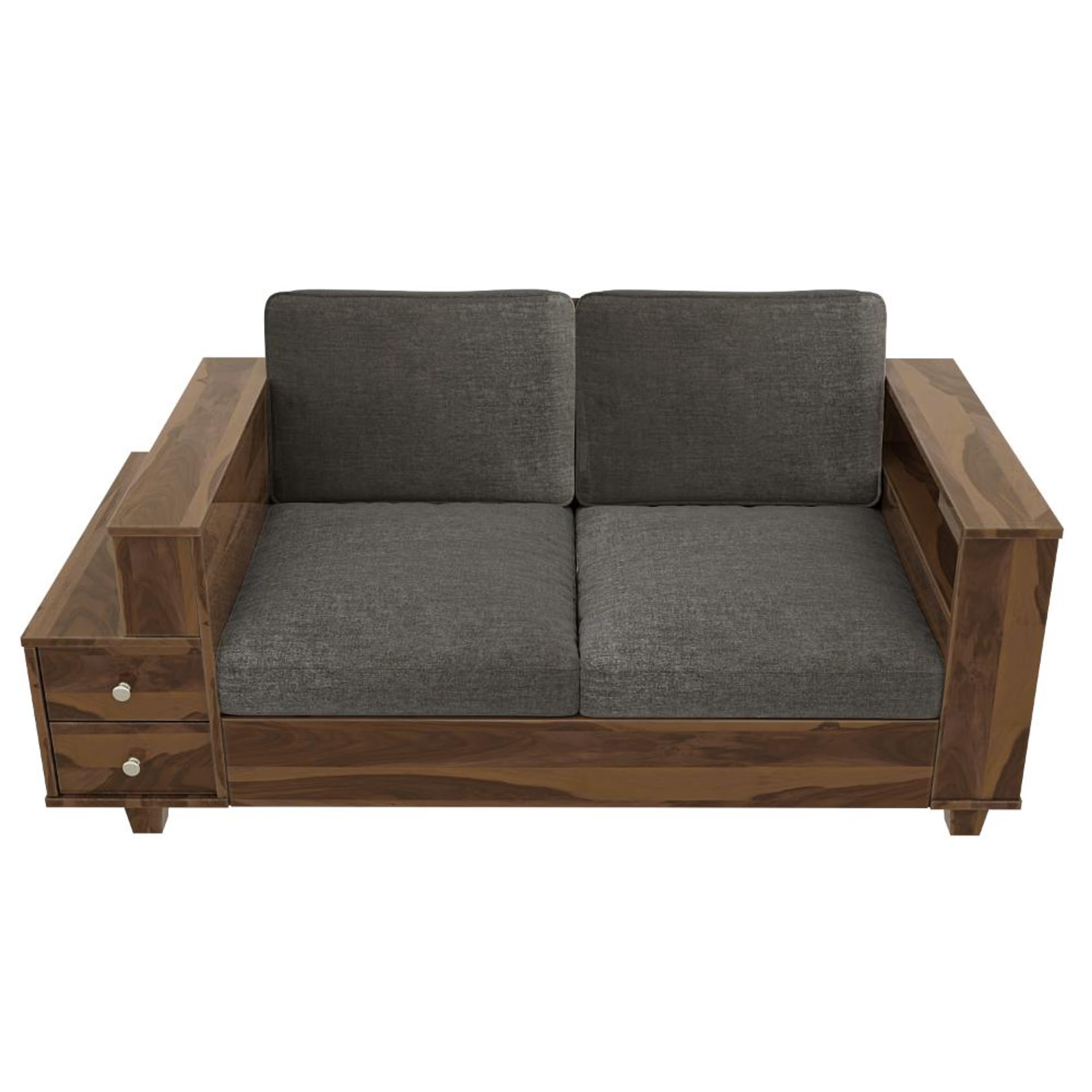 Wakefit Manila Sheesham Wood Sofa - Two Seater Regular, 2 Seater, Graphite 3 Wakefit Manila Sheesham Wood Sofa - Two Seater Regular, 2 Seater, Graphite