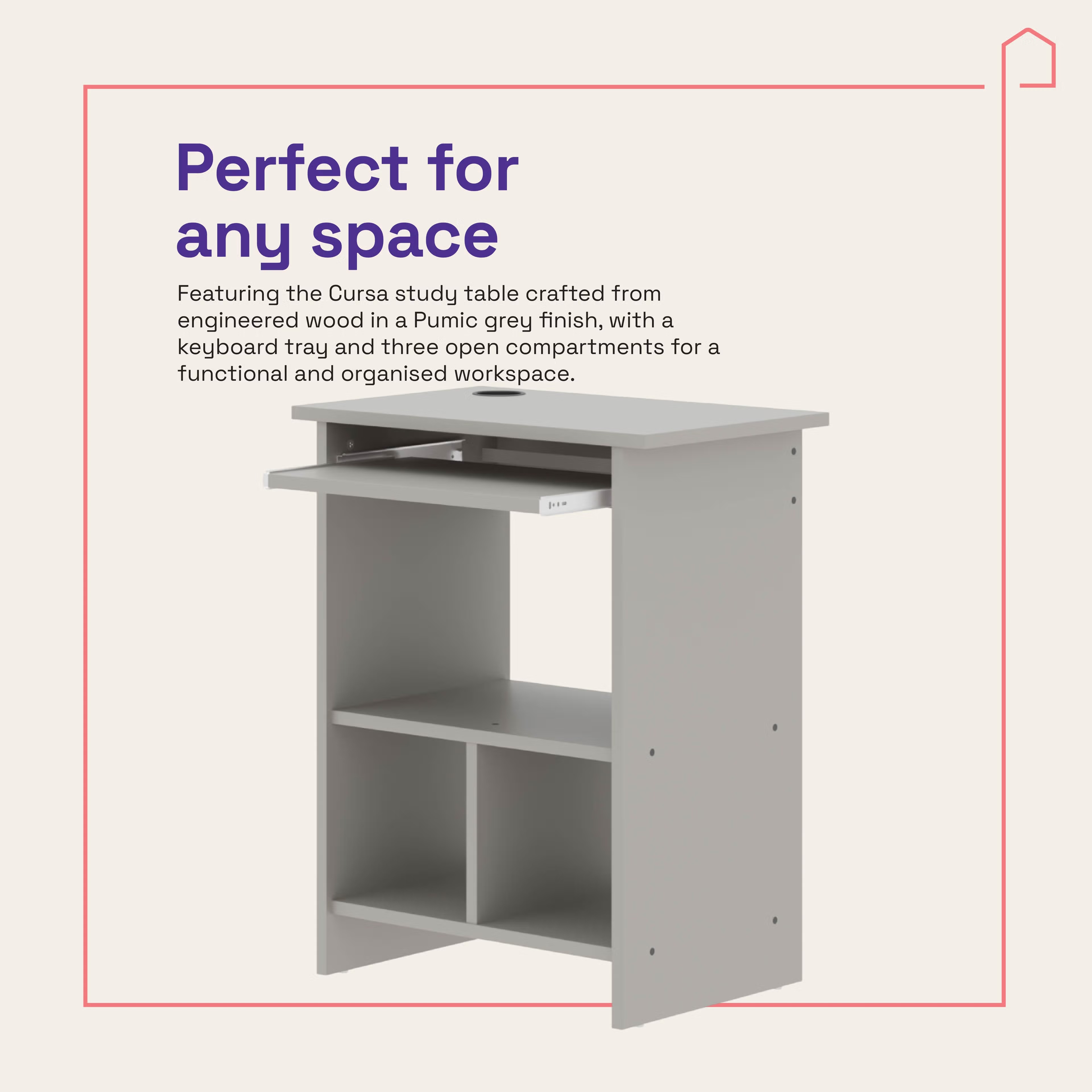 Wakefit Cursa Study Table - Pumic Grey Pumic Grey 4 Wakefit Cursa Study Table - Pumic Grey Pumic Grey