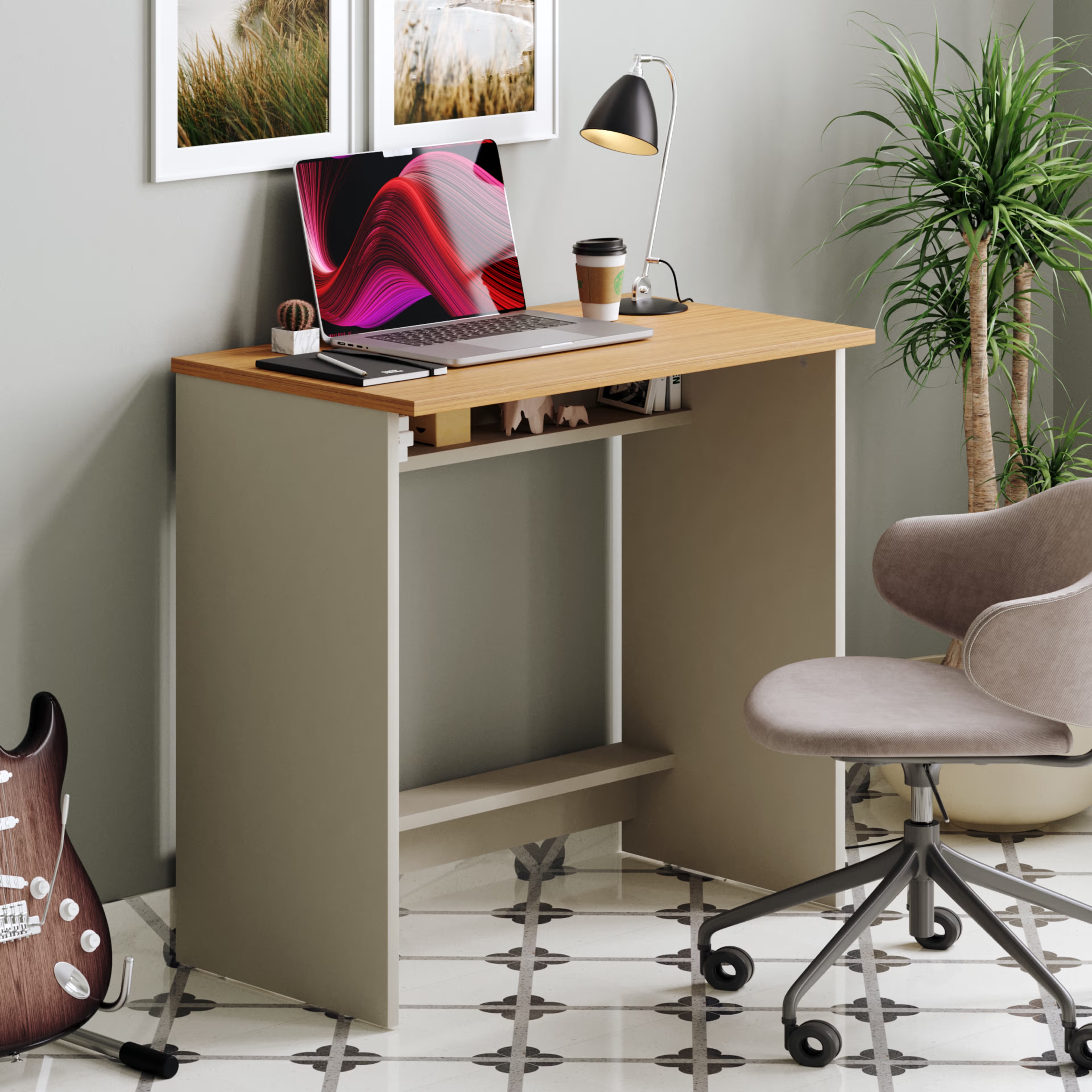 Wakefit Cabrera Study Table - Pumic Grey Pumic Grey