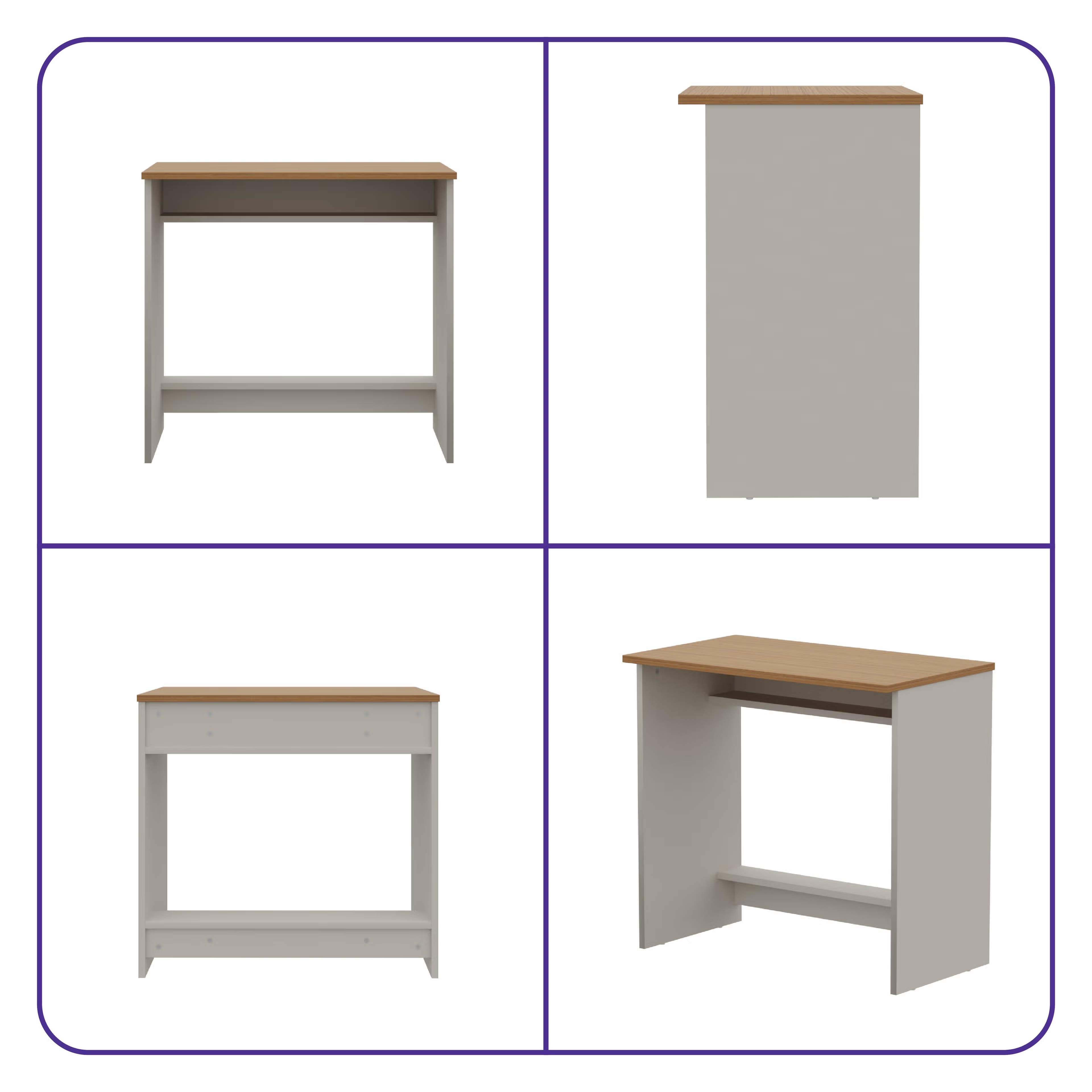 Wakefit Cabrera Study Table - Pumic Grey Pumic Grey