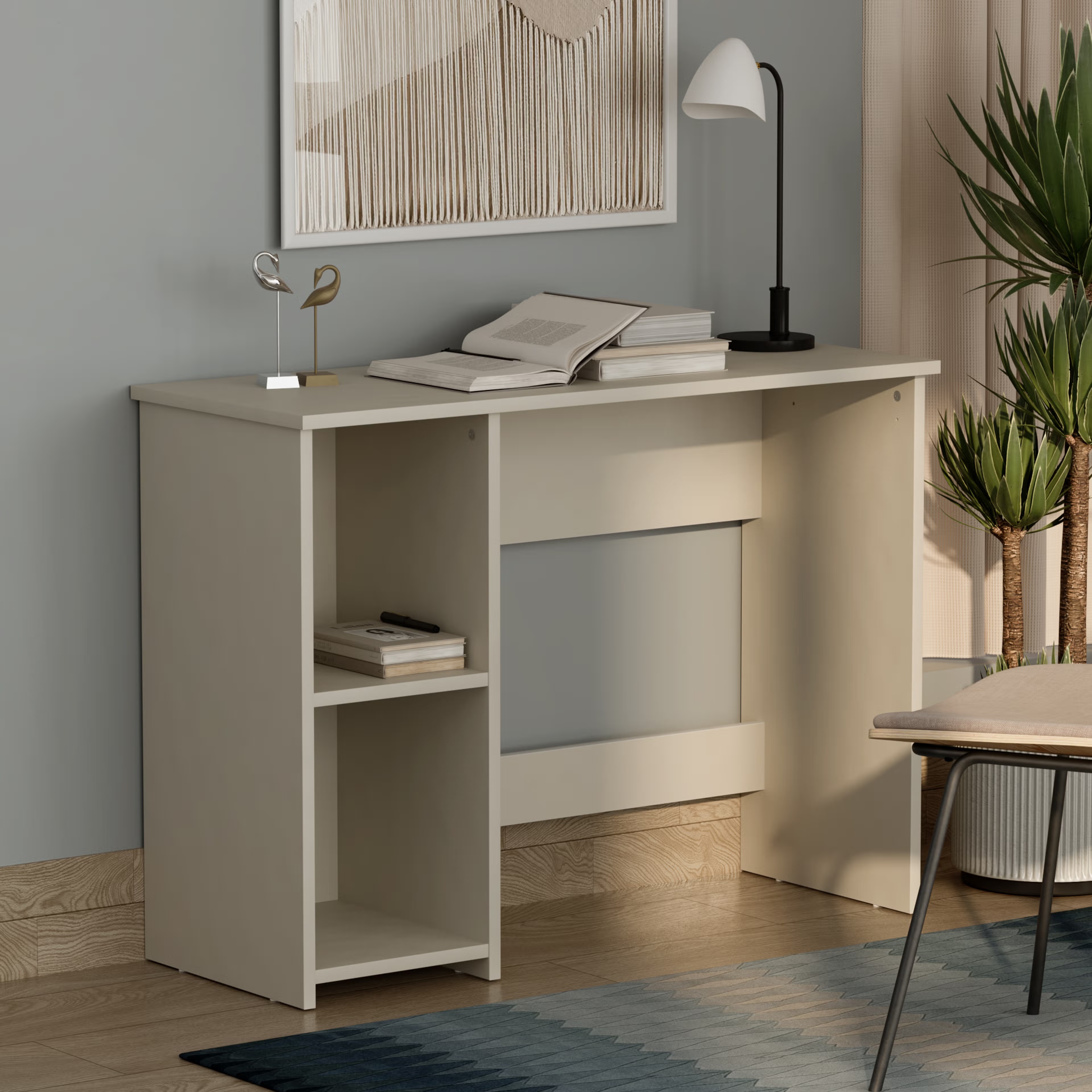 Wakefit Nayena Study Table - Pumic Grey Pumic Grey