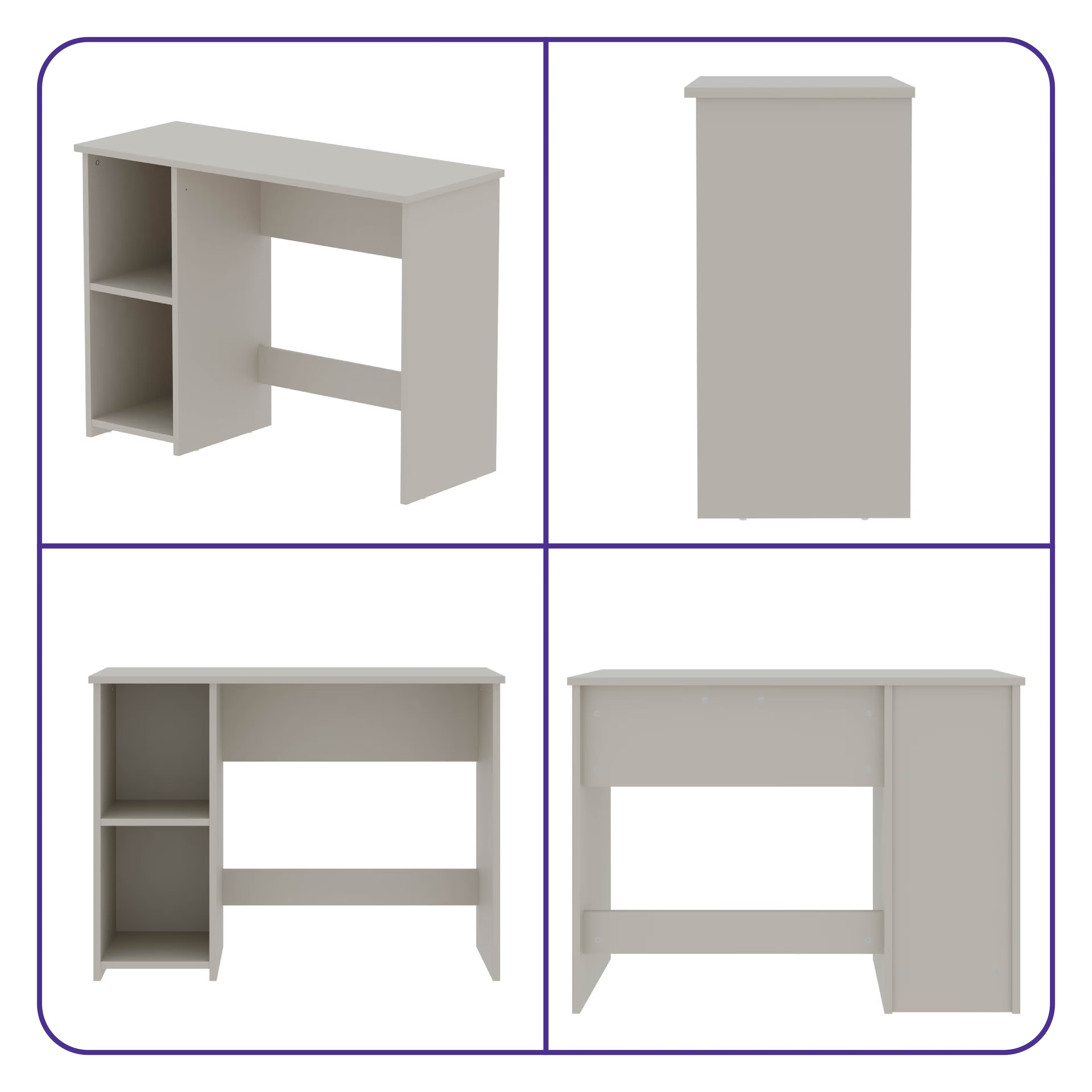 Home 42 Wakefit Nayena Study Table - Pumic Grey Pumic Grey