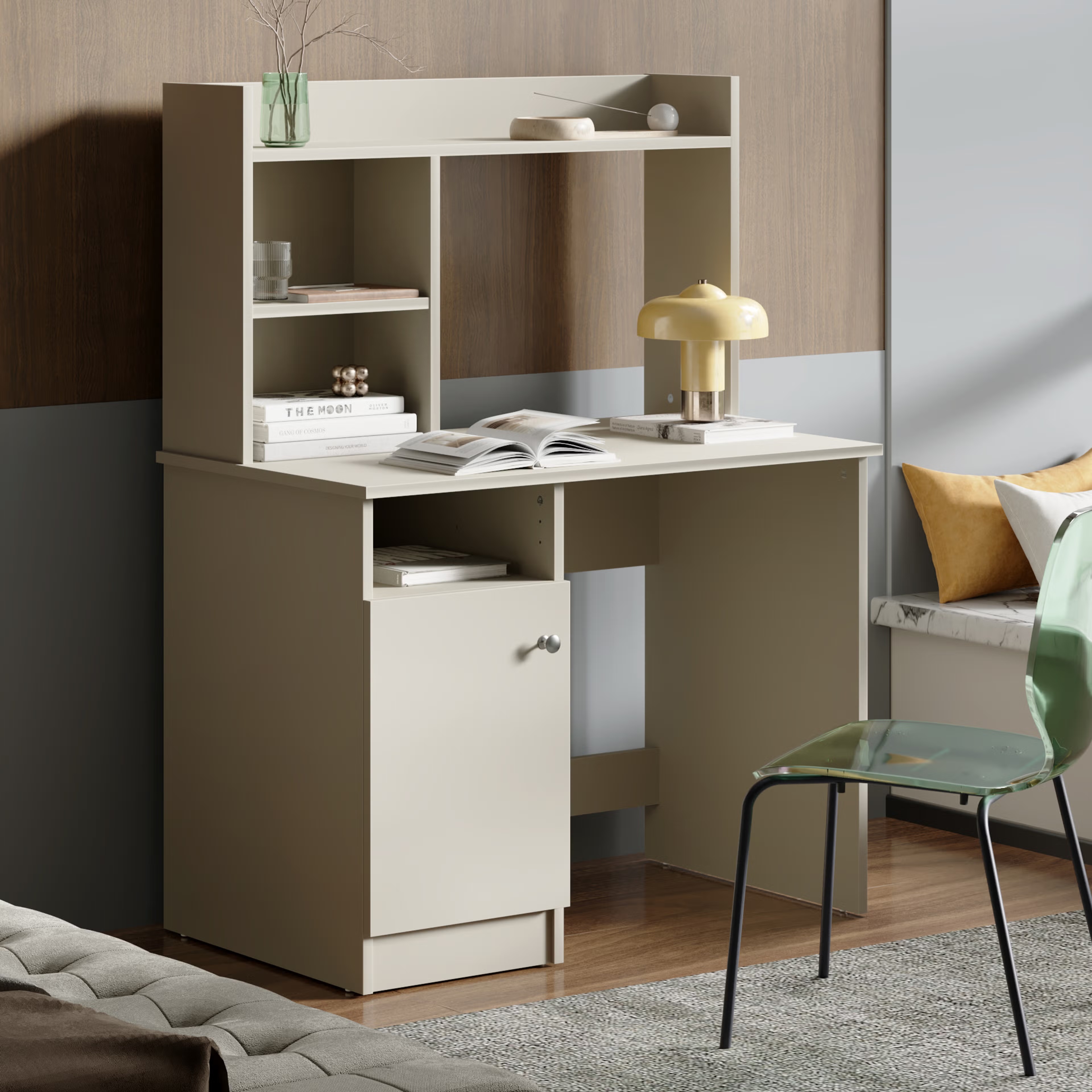 Home 37 Wakefit Sage Study Table - Pumic Grey Pumic Grey