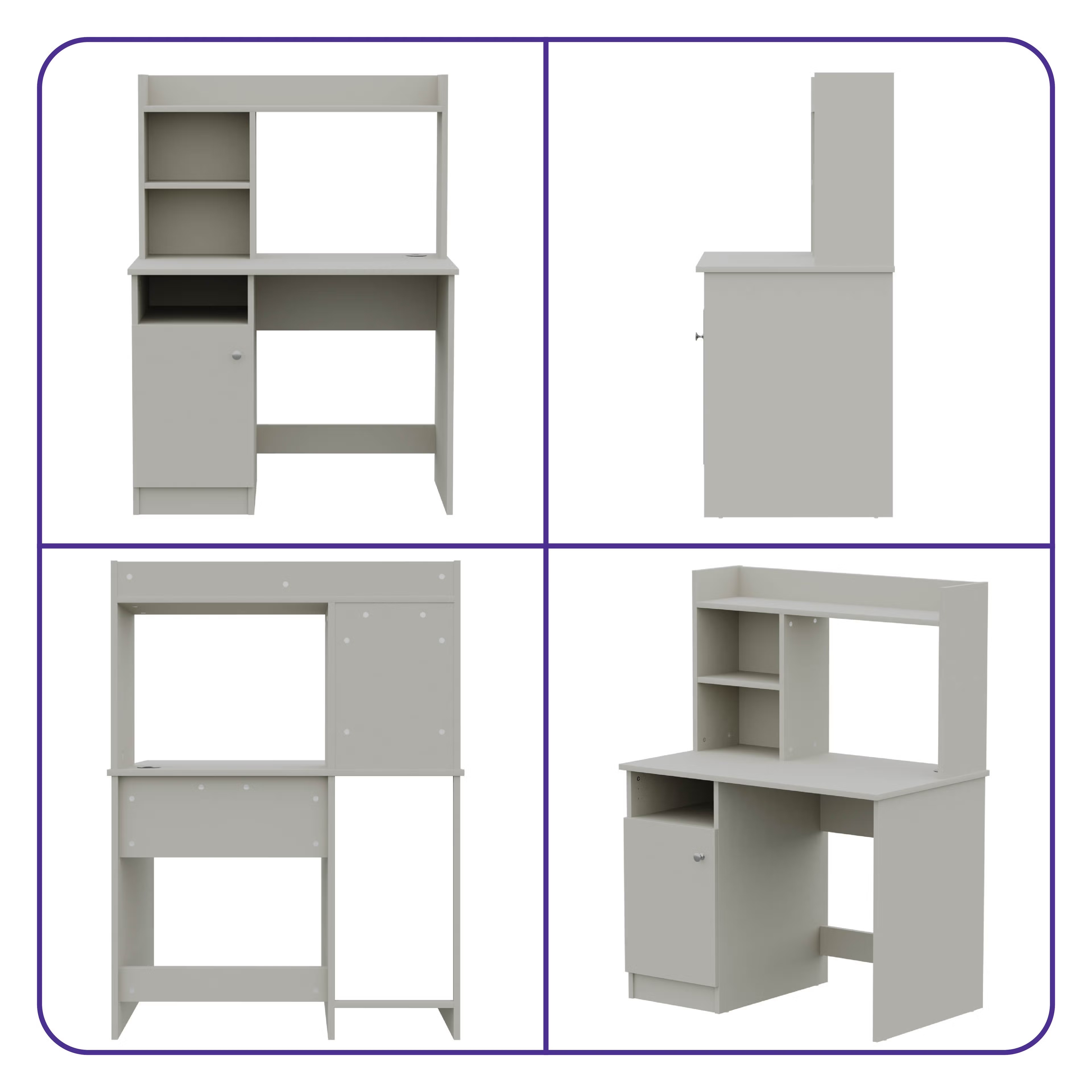 Home 39 Wakefit Sage Study Table - Pumic Grey Pumic Grey
