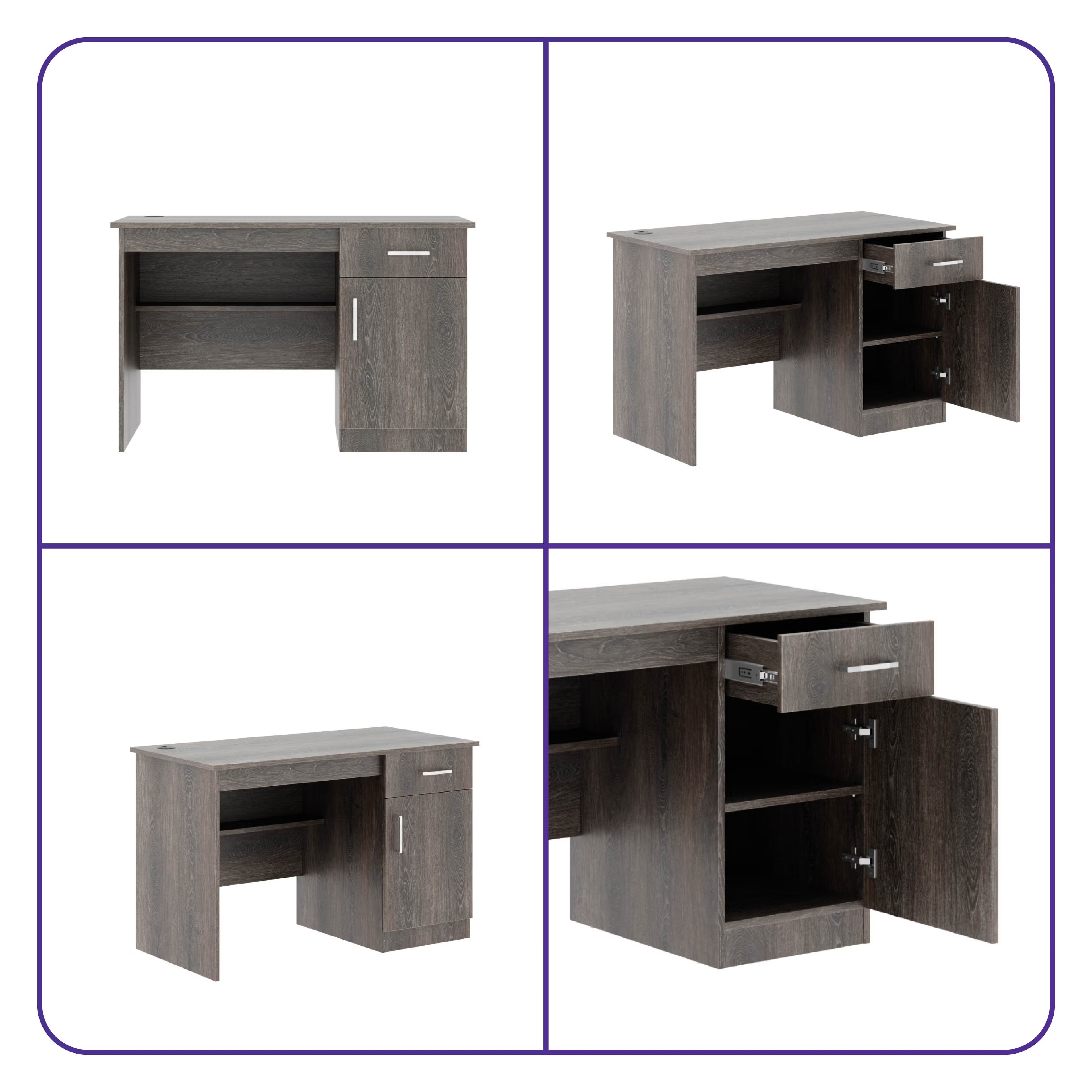 Wakefit Athena Study Table - Napa Oak Napa Oak
