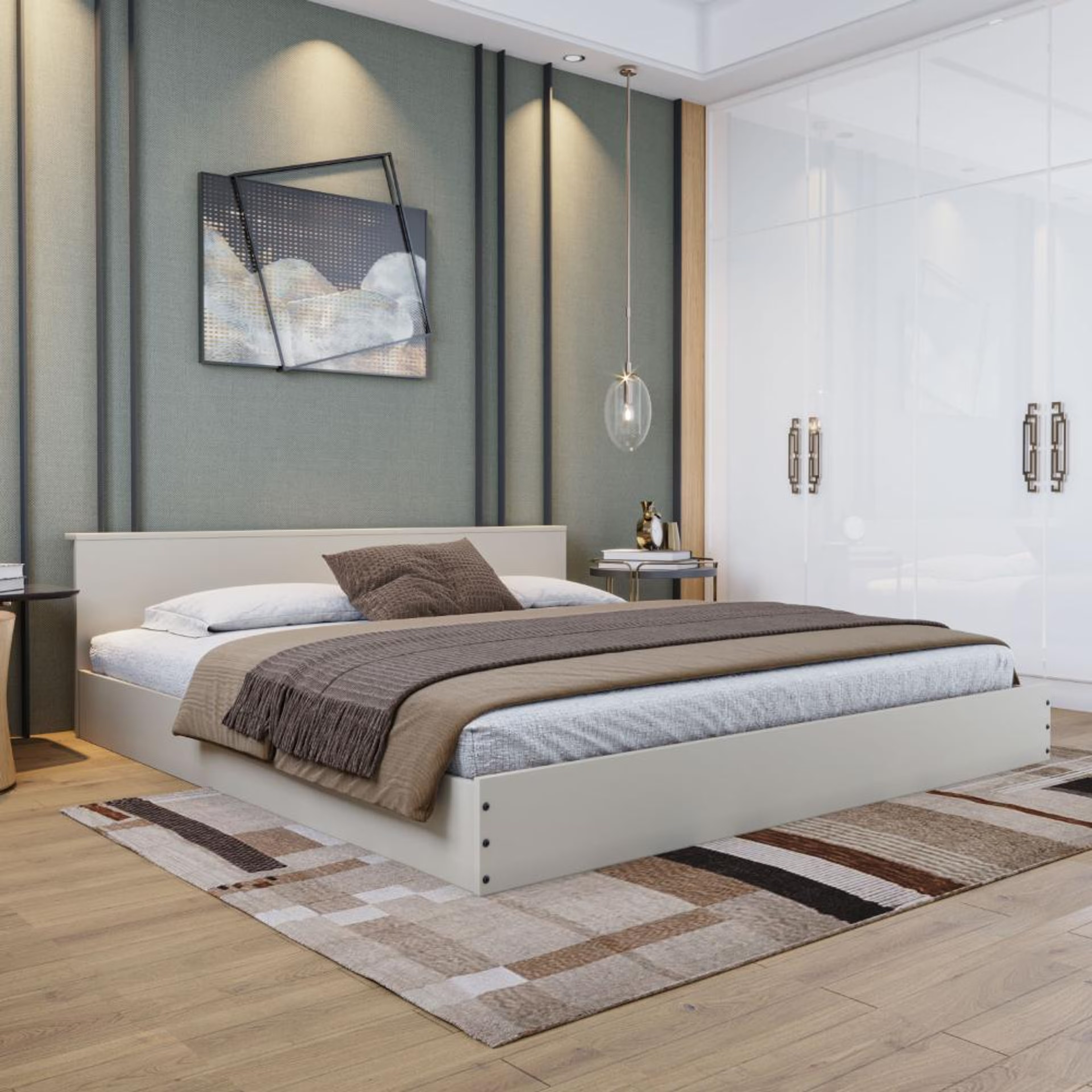Wakefit Cosmo King Engineered wood bed Non Storage King - 78" x 72\