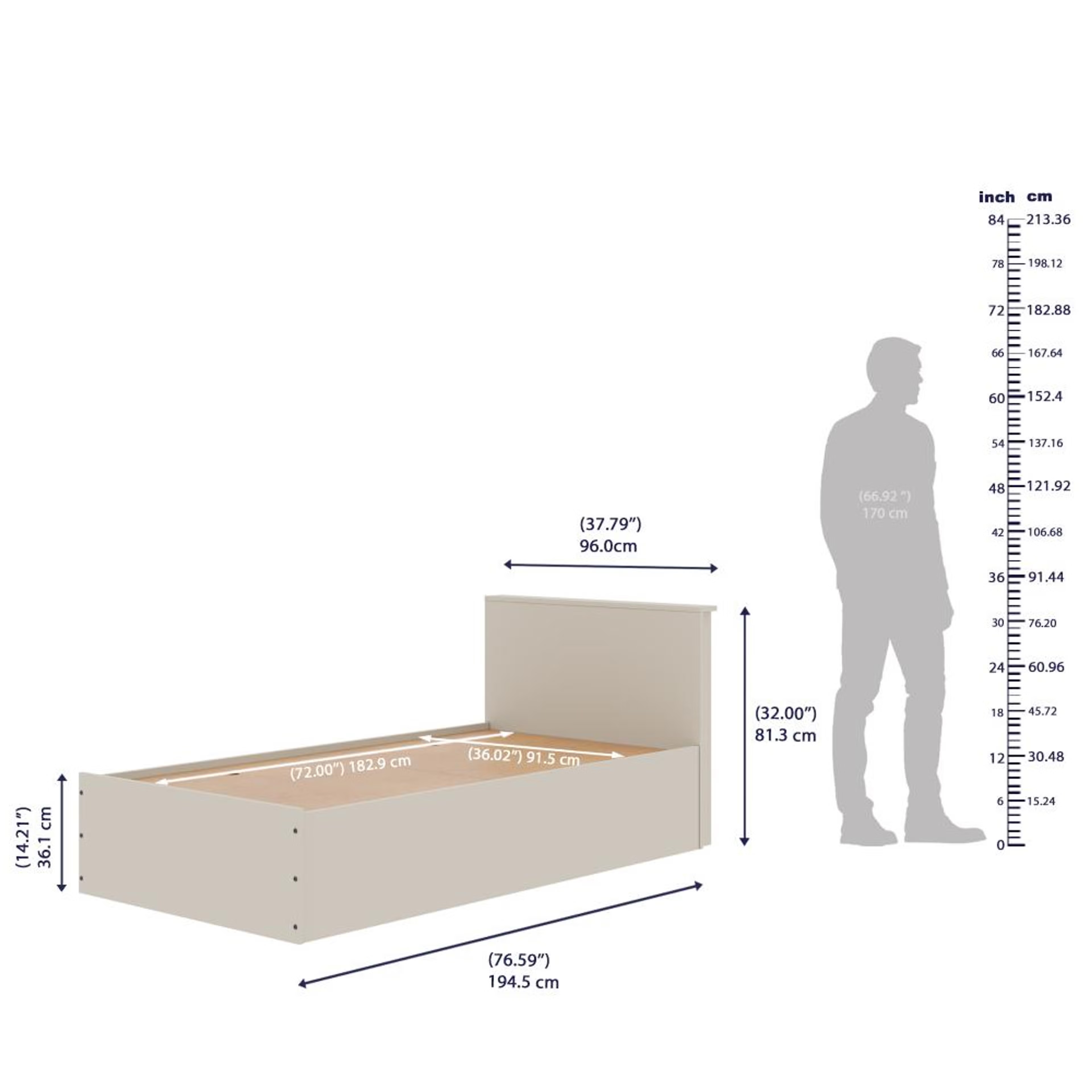 Wakefit Taurus Single size Engineered Wood Bed with Storage Single - 72" x 36 7 Wakefit Taurus Single size Engineered Wood Bed with Storage Single - 72" x 36\