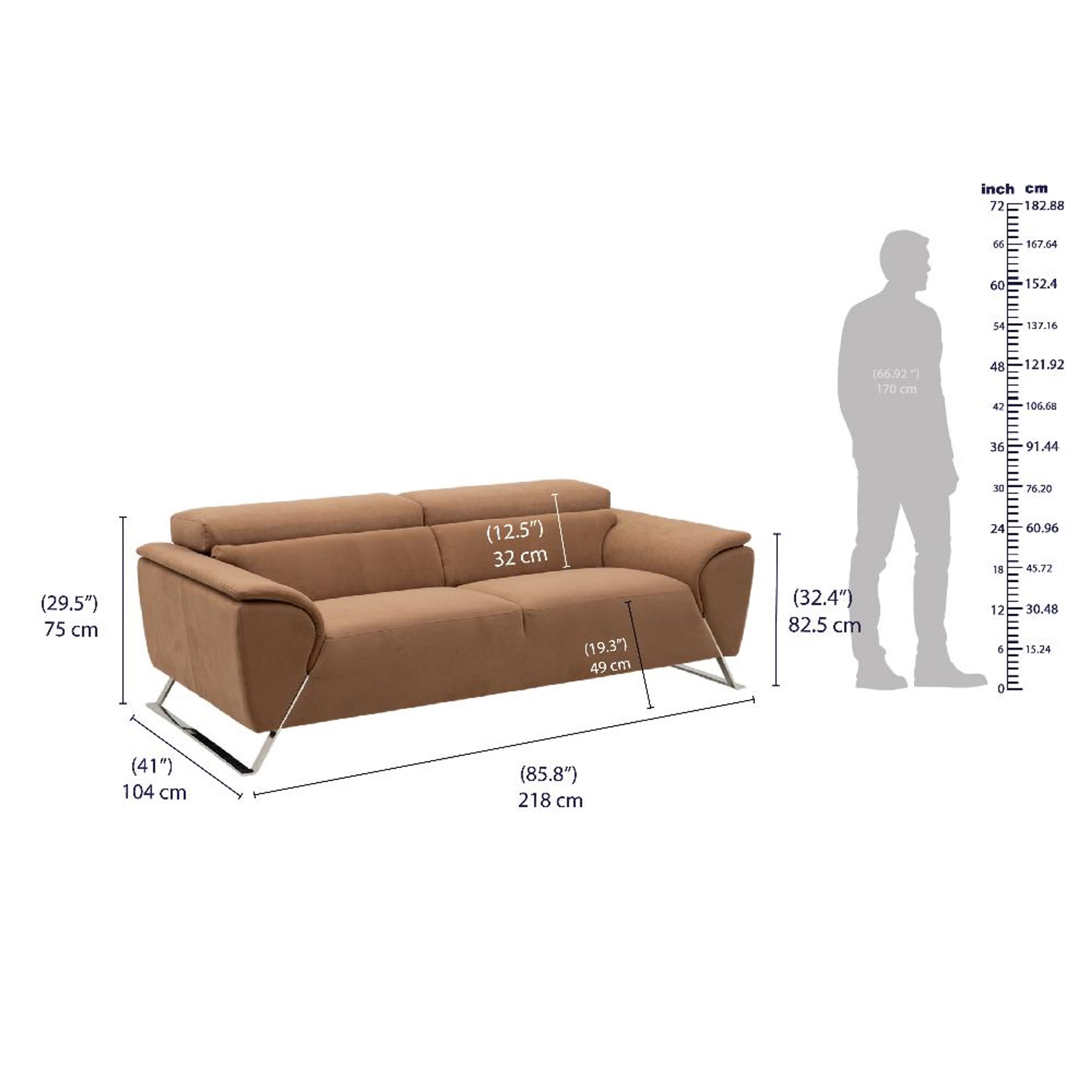 Wakefit Magnus Sofa Set - (3+2) Regular, Set (3+2), Napoli Tan 10 Wakefit Magnus Sofa Set - (3+2) Regular, Set (3+2), Napoli Tan