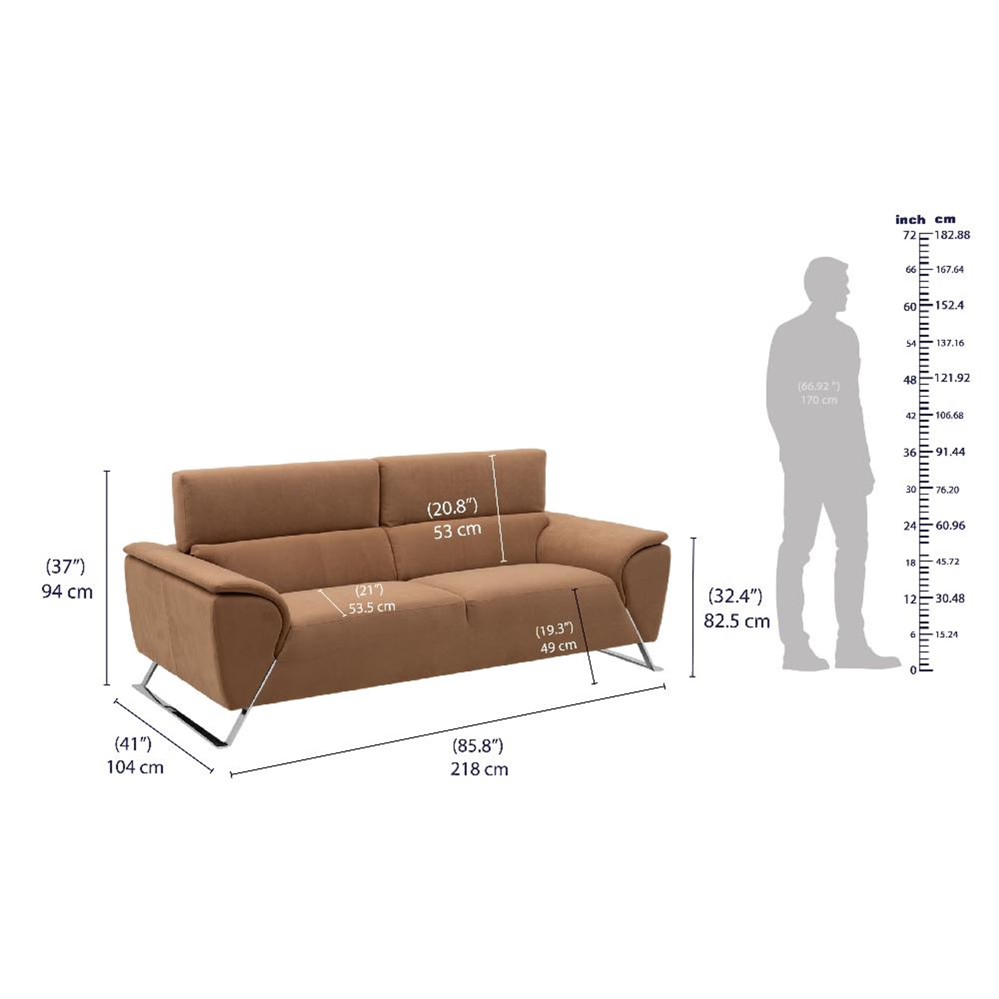 Wakefit Magnus Sofa Set - (3+2) Regular, Set (3+2), Napoli Tan 12 Wakefit Magnus Sofa Set - (3+2) Regular, Set (3+2), Napoli Tan