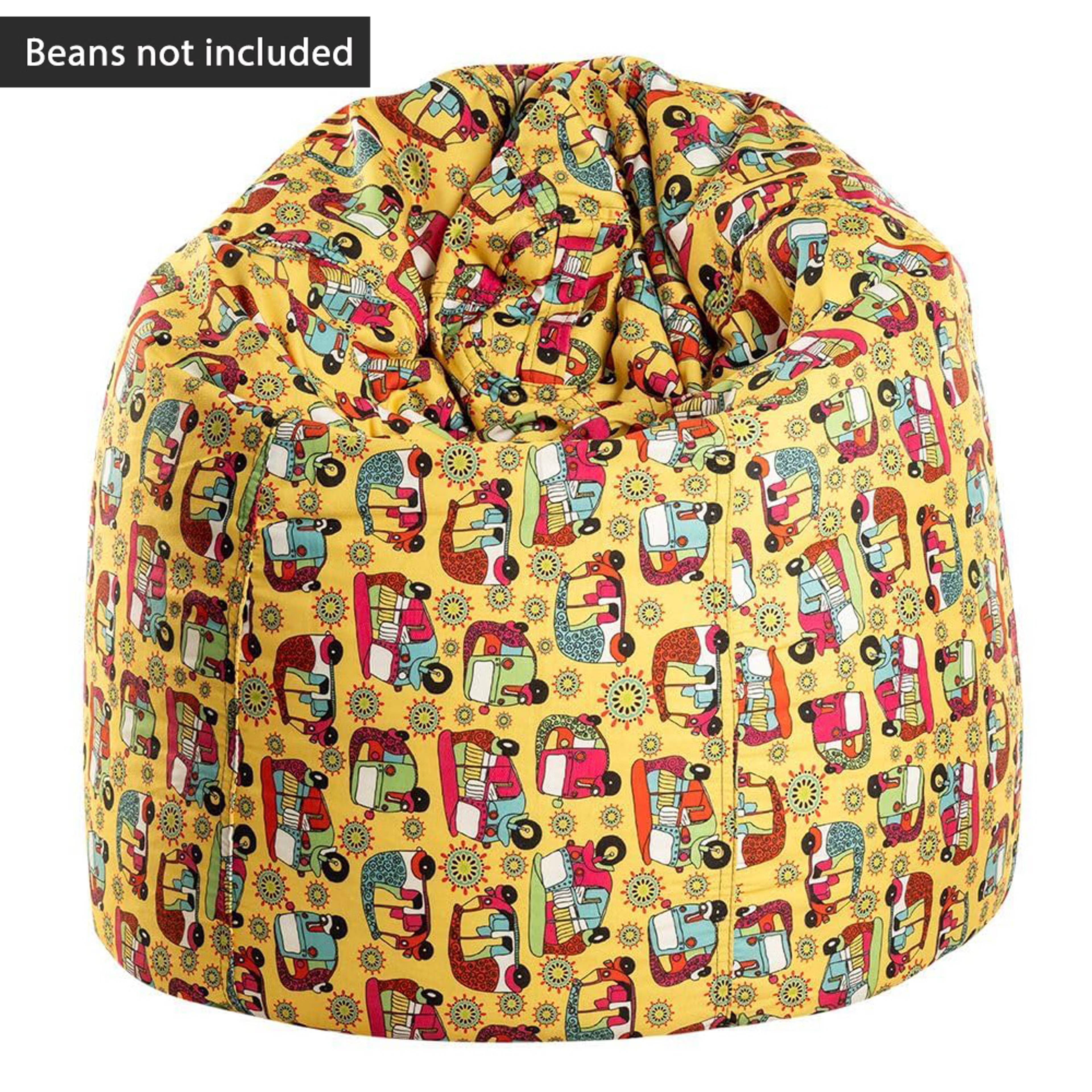 3XL Designer Bean Bag Without Beans | Canvas | Shaw Print | Bean Bag Chair | Cozy & Ideal for Any Space Canvas - Original, XXXL, Without Beans, Shaw
