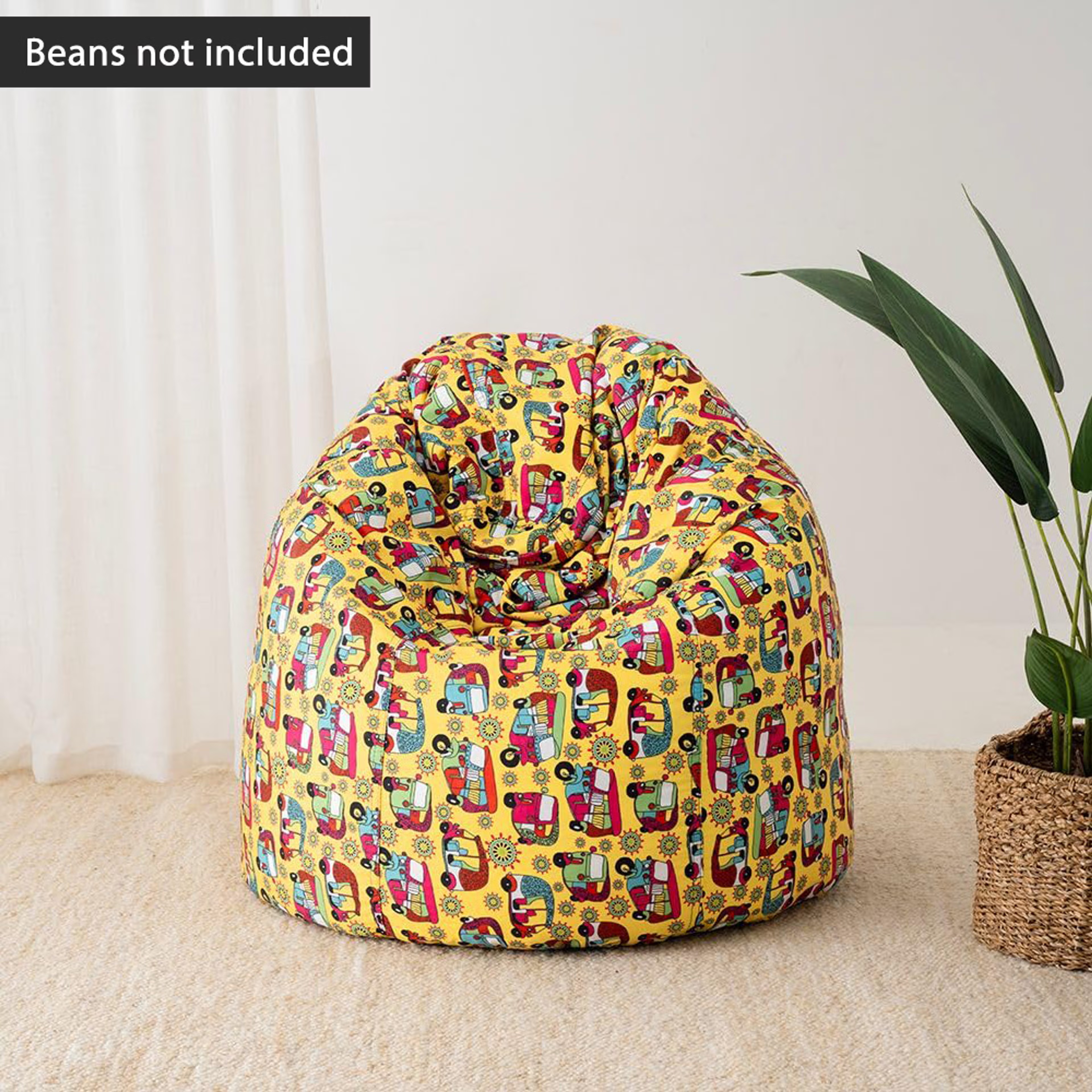 2XL Designer Bean Bag Without Beans | Canvas | Shaw Print | Bean Bag Chair | Cozy & Ideal for Any Space Canvas - Original, XXL, Without Beans, Shaw