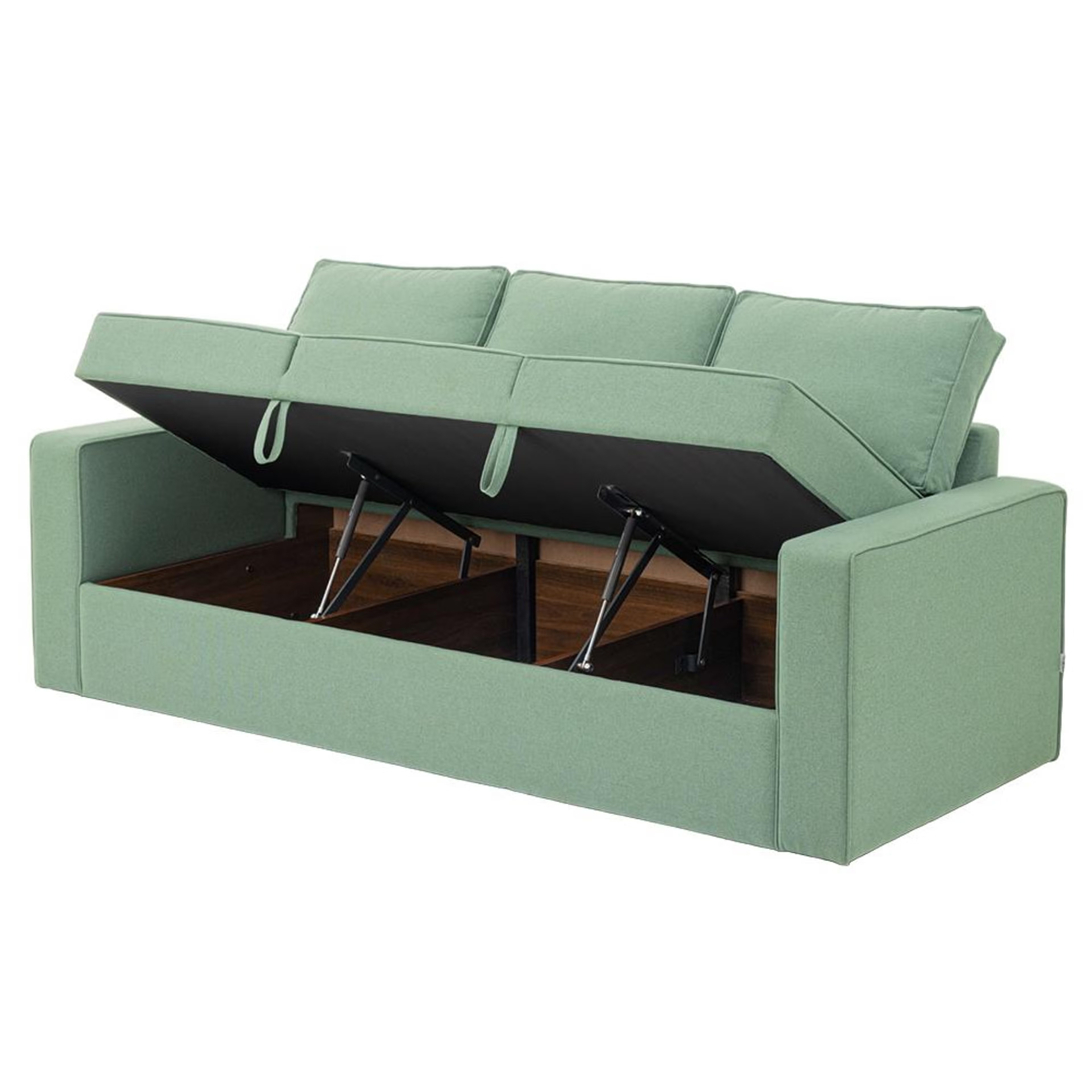 Home 38 Wakefit Napper Storage Sofa - Three Seater Regular, With Storage, 3, Omega Green