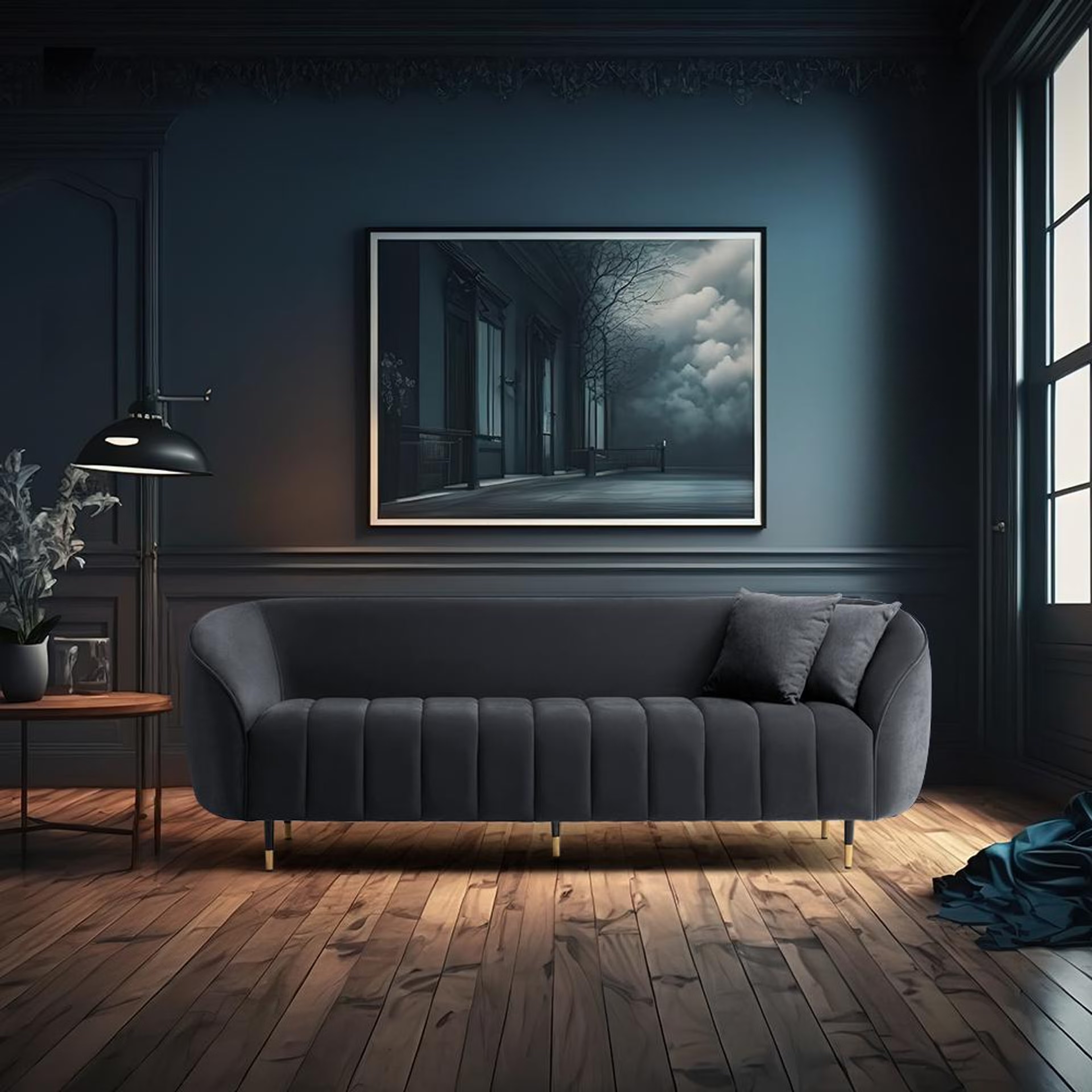 Wakefit Tasmania Sofa - Three Seater Regular, Three Seater, Space Grey