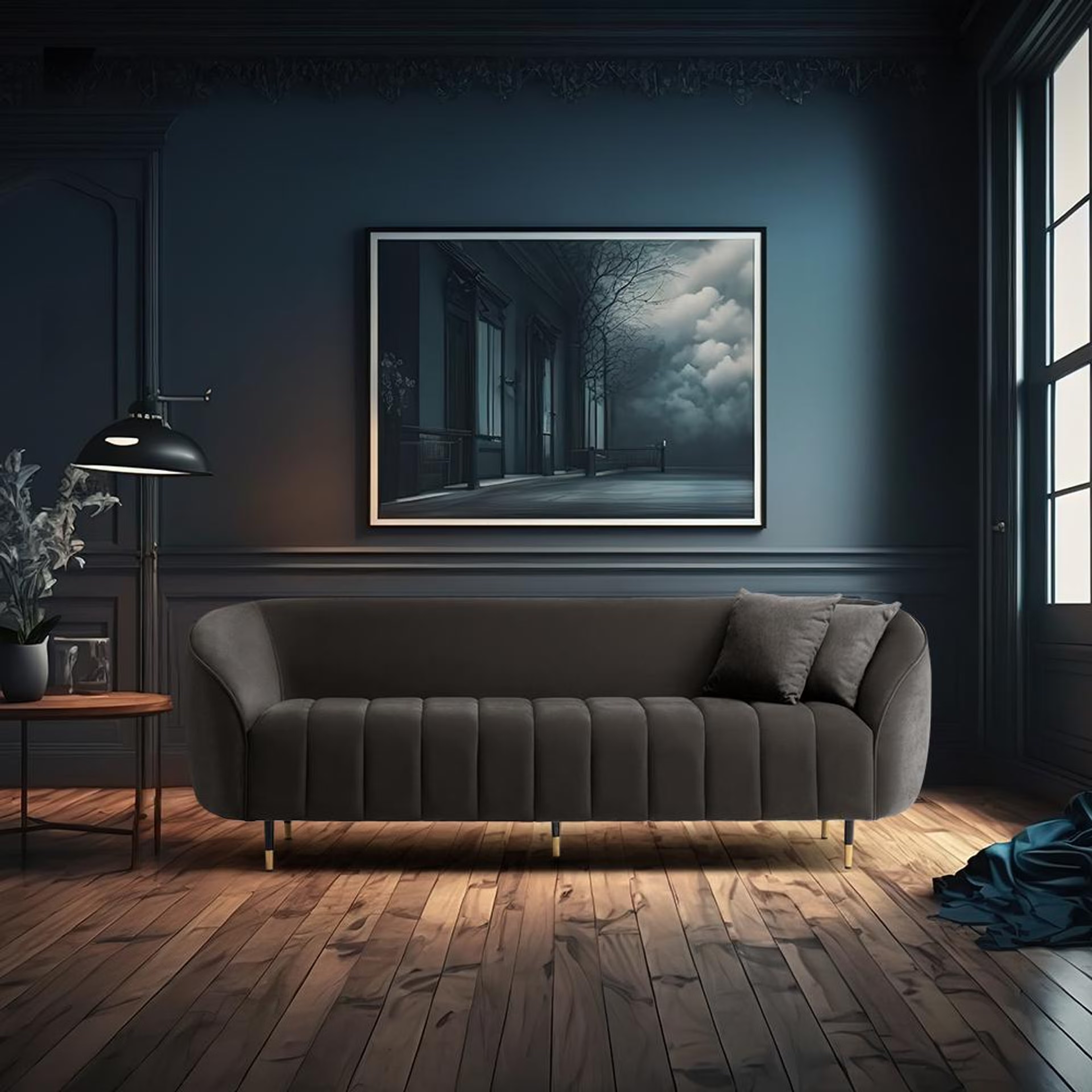 Wakefit Tasmania Sofa - Three Seater Regular, Three Seater, Stone