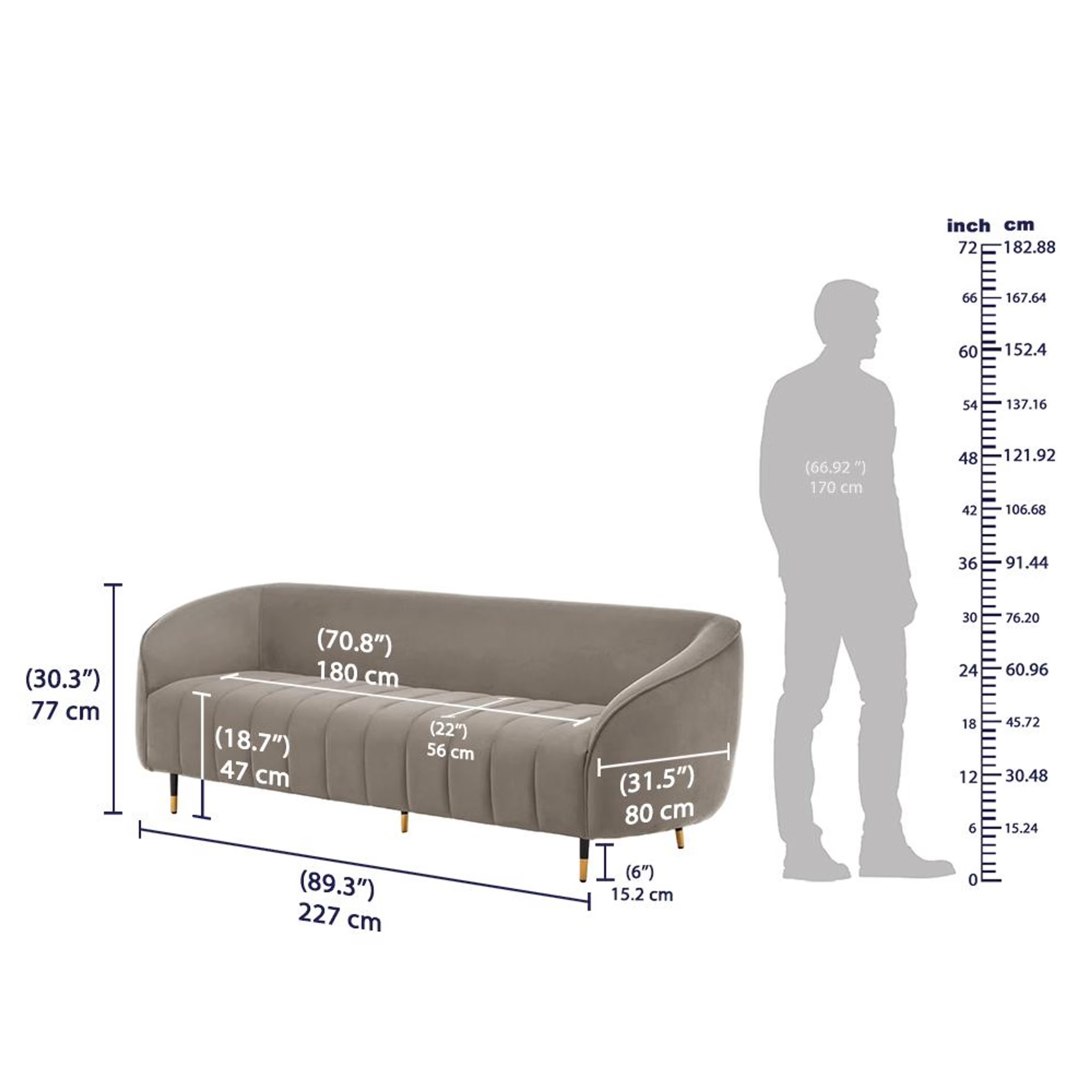 Wakefit Tasmania Sofa - Three Seater Regular, Three Seater, Tuscan Tan 5 Wakefit Tasmania Sofa - Three Seater Regular, Three Seater, Tuscan Tan