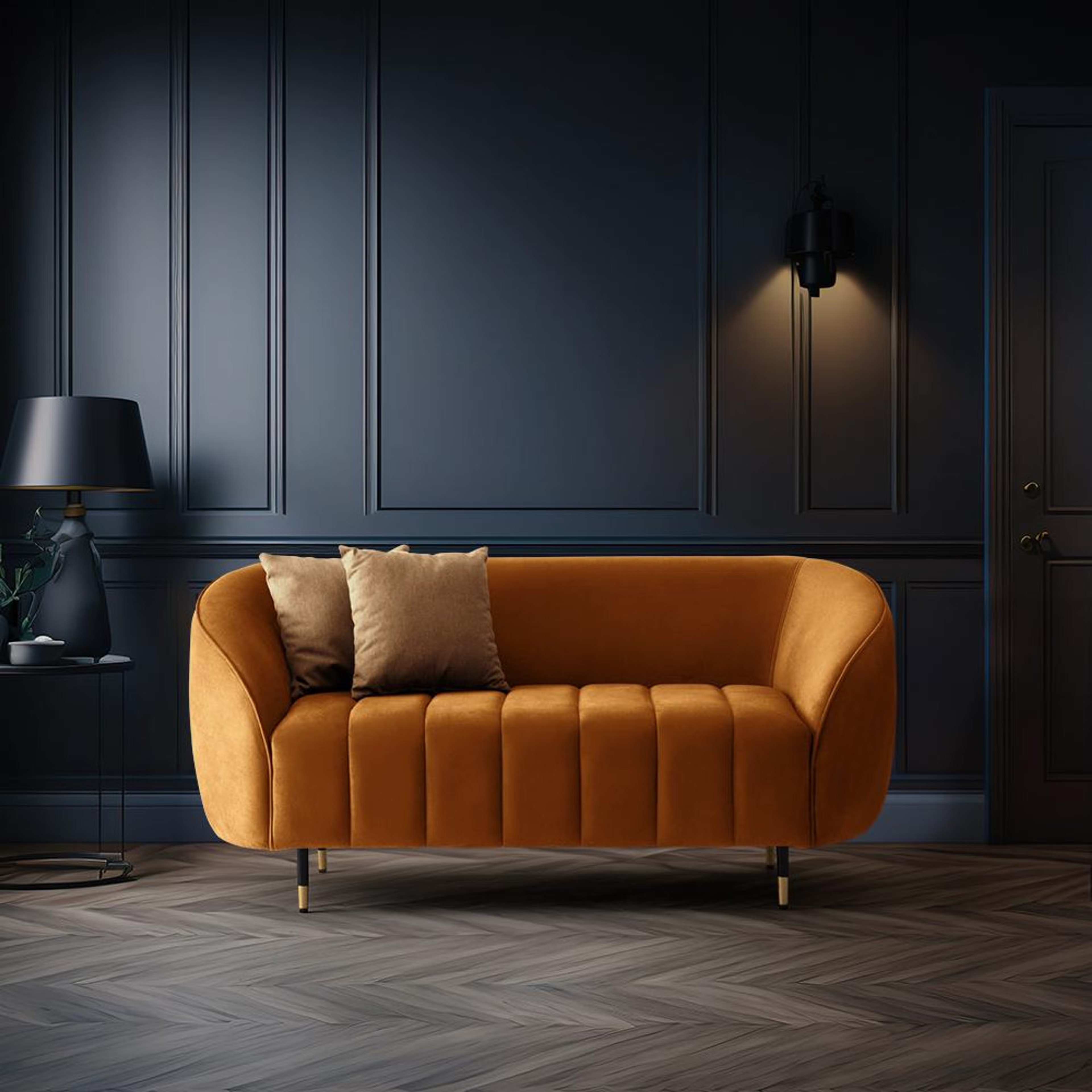 Wakefit Tasmania Sofa - Two Seater Regular, Two Seater, Amber