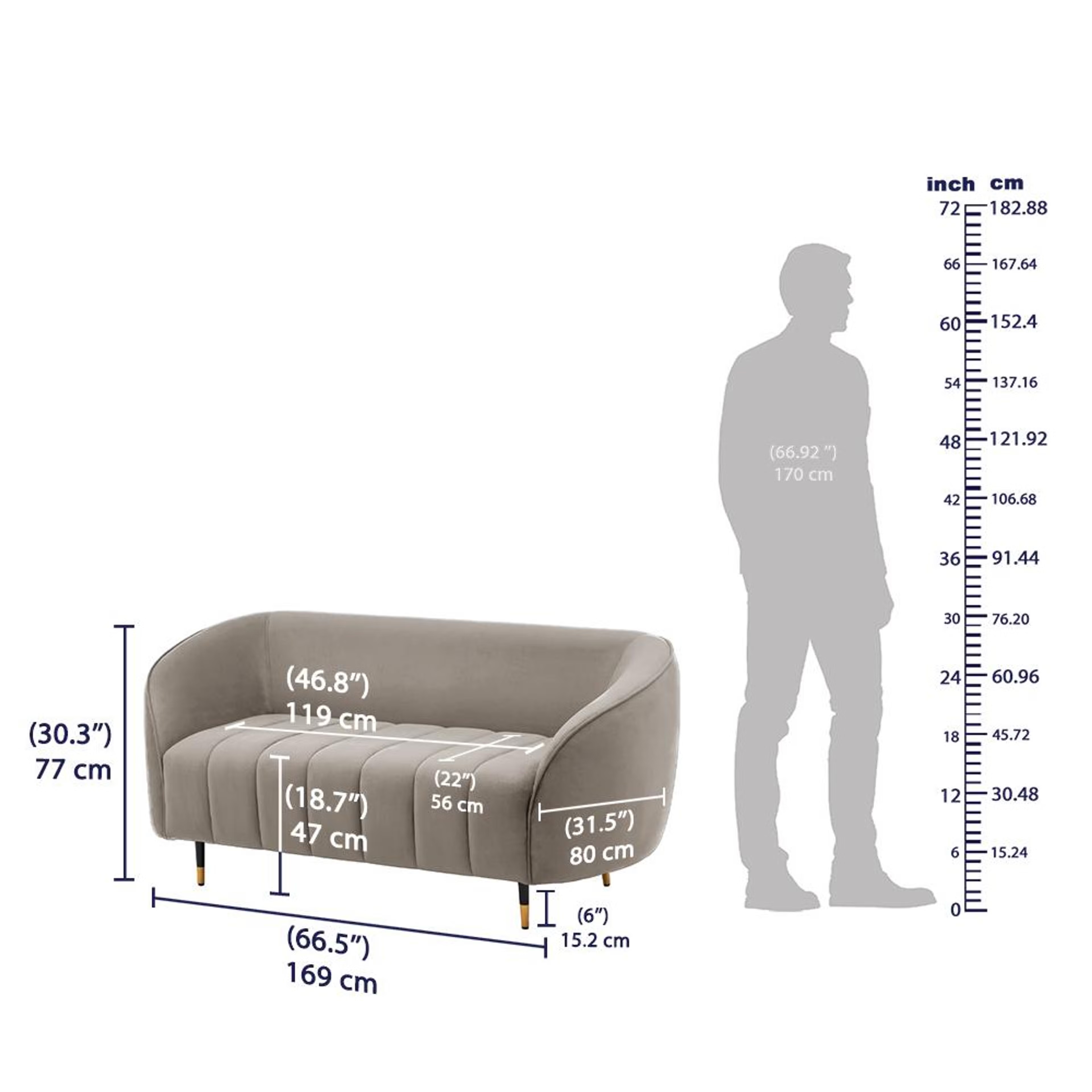 Wakefit Tasmania Sofa - Two Seater Regular, Two Seater, Tuscan Tan 6 Wakefit Tasmania Sofa - Two Seater Regular, Two Seater, Tuscan Tan