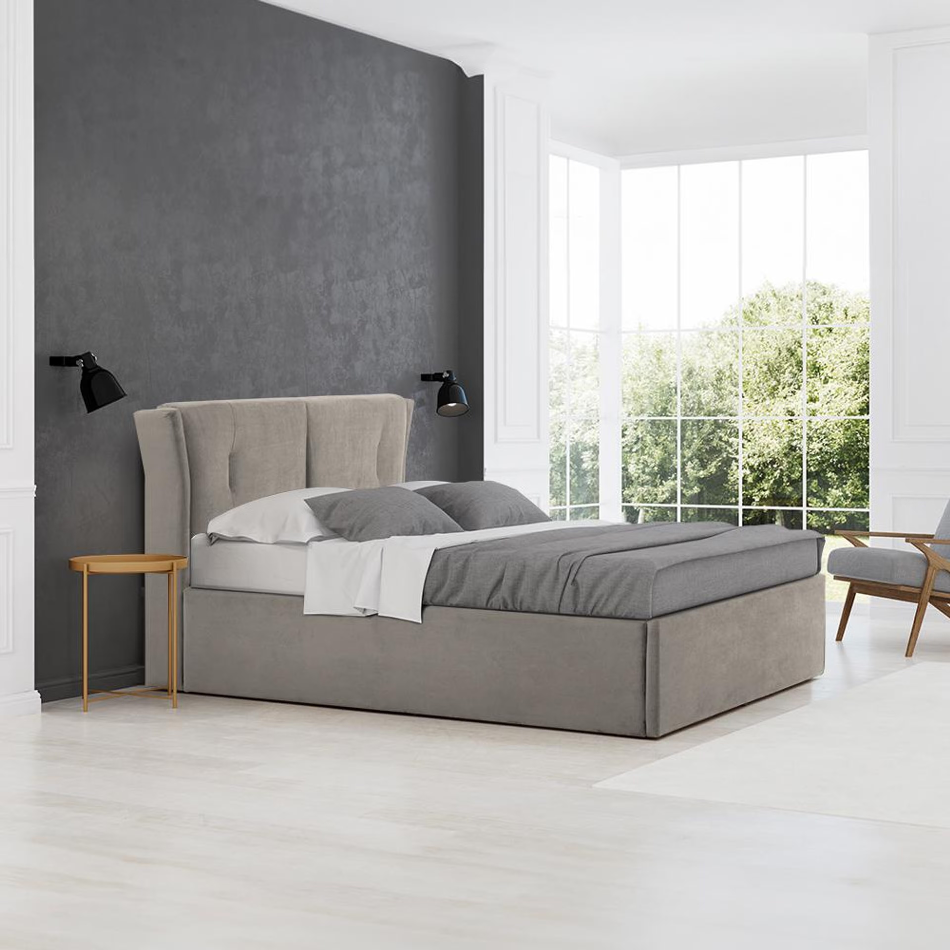 Home 33 Wakefit Kepler Queen Size Upholstered Bed Queen - 78" x 60\