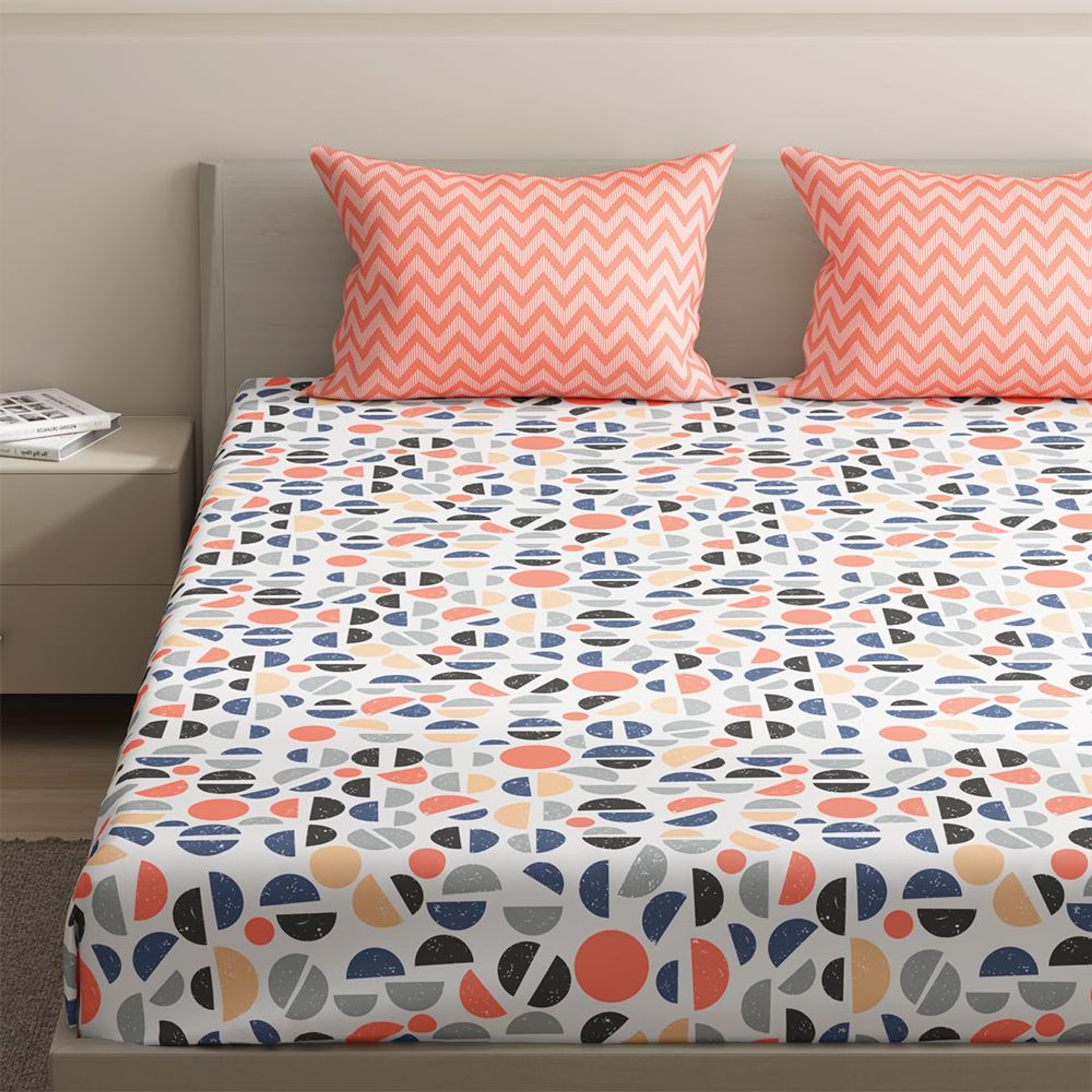 100% Cotton 200 TC Fitted Bedsheet With 2 Pillow Covers | Bekky Queen, 78" x 60", Bekky| 1.98m x 1.52m Queen - 78" x 60 6 100% Cotton 200 TC Fitted Bedsheet With 2 Pillow Covers | Bekky Queen, 78" x 60", Bekky| 1.98m x 1.52m Queen - 78" x 60\