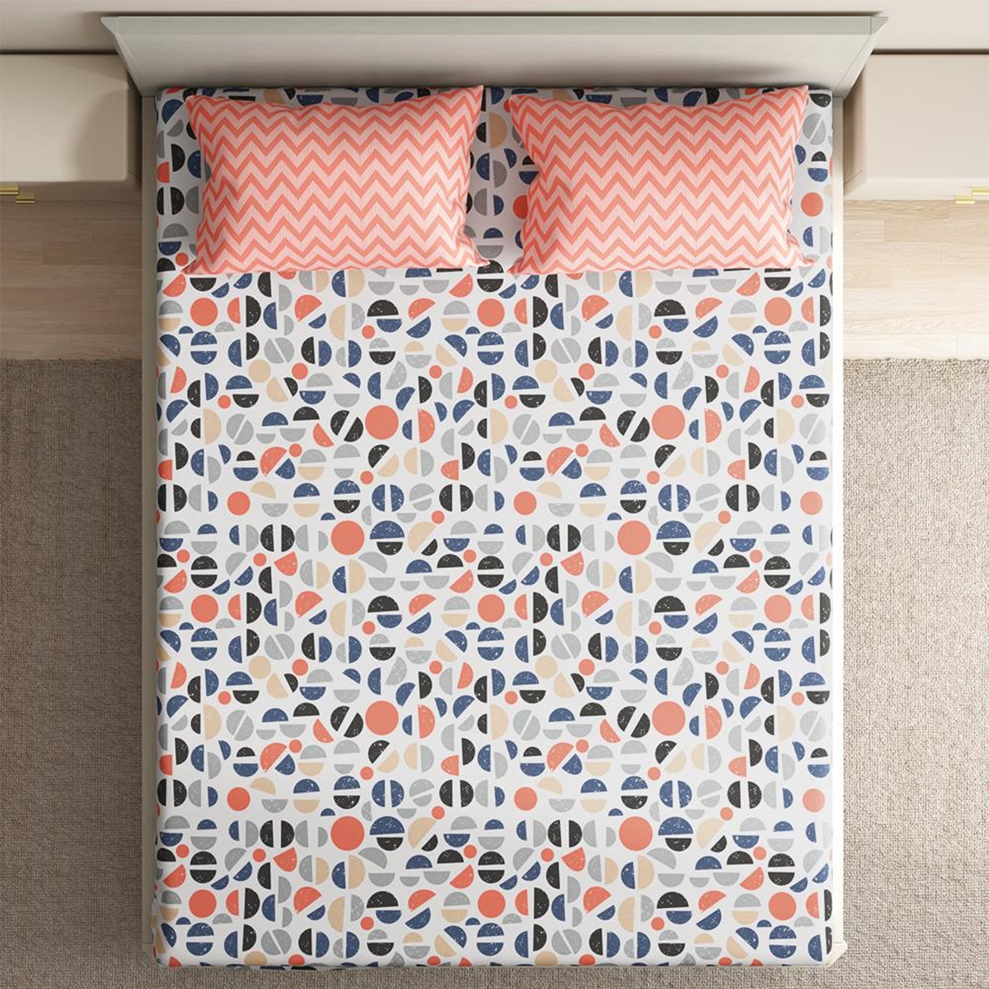 100% Cotton 200 TC Fitted Bedsheet With 2 Pillow Covers | Bekky Queen, 78" x 60", Bekky| 1.98m x 1.52m Queen - 78" x 60 7 100% Cotton 200 TC Fitted Bedsheet With 2 Pillow Covers | Bekky Queen, 78" x 60", Bekky| 1.98m x 1.52m Queen - 78" x 60\