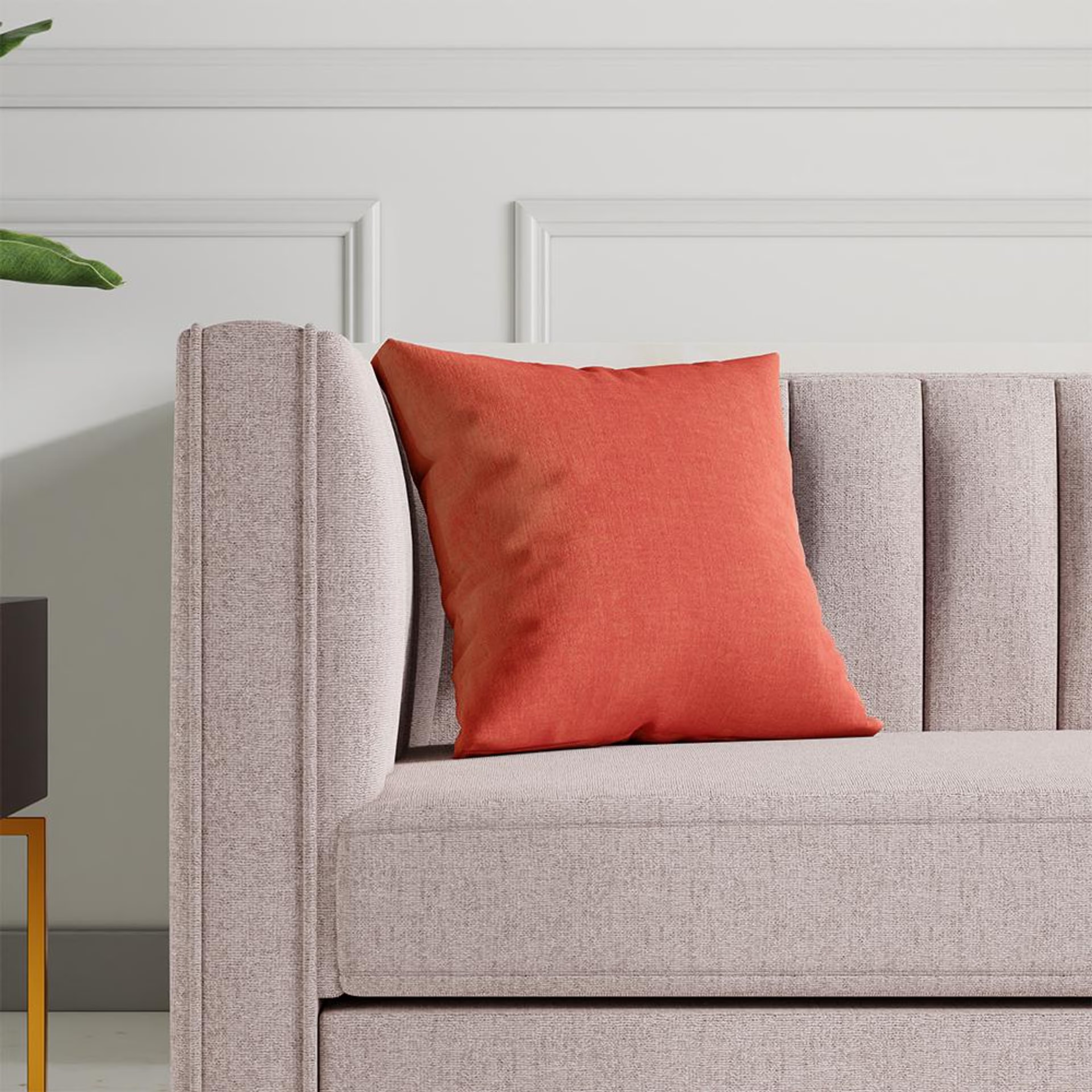 Wakefit Premium Cushion Cover 16x16 Terracotta Set of 5 set of 5, Terracotta