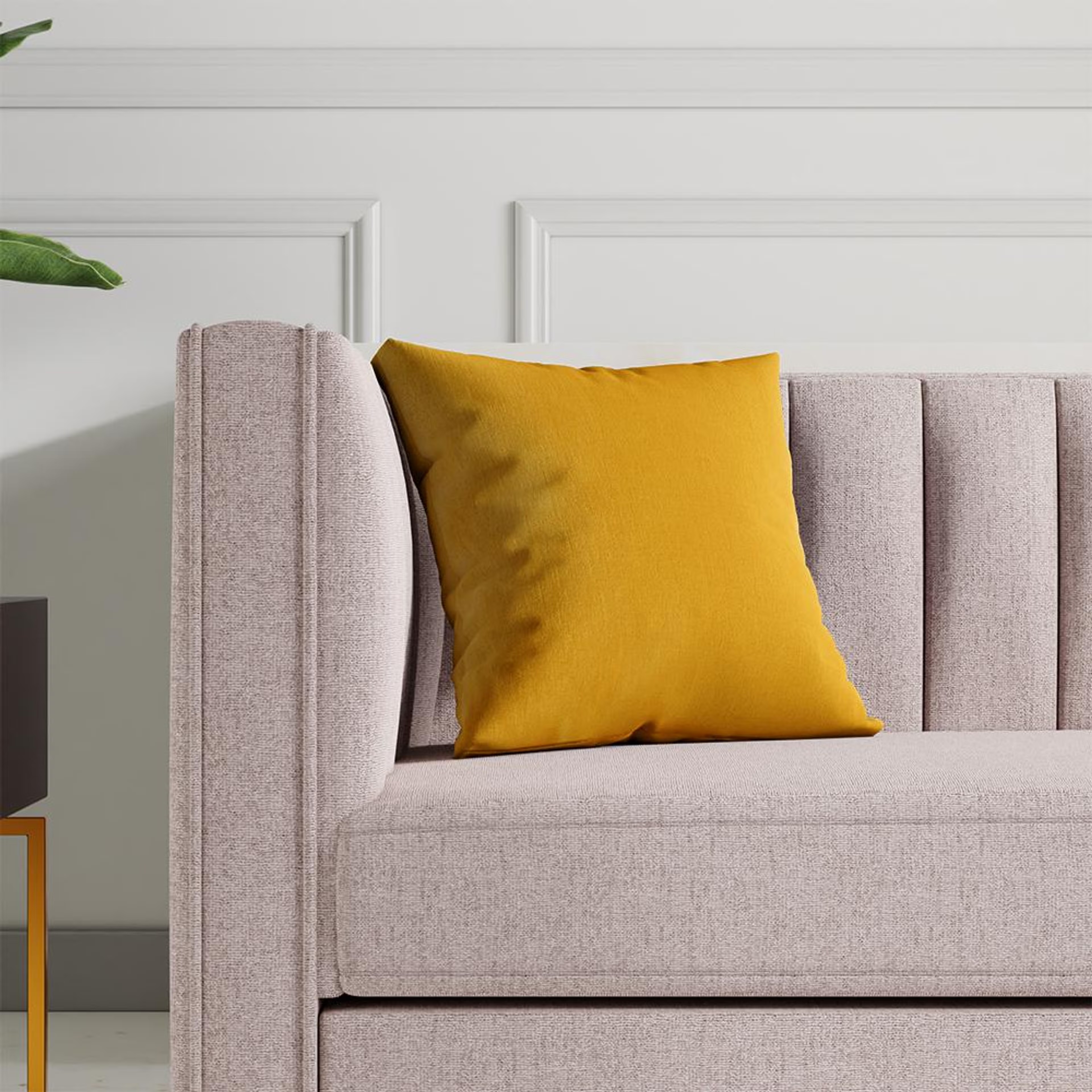 Home 29 Wakefit Premium Cushion Cover 16x16 Crome Yellow Set of 2 set of 2, CromeYellow