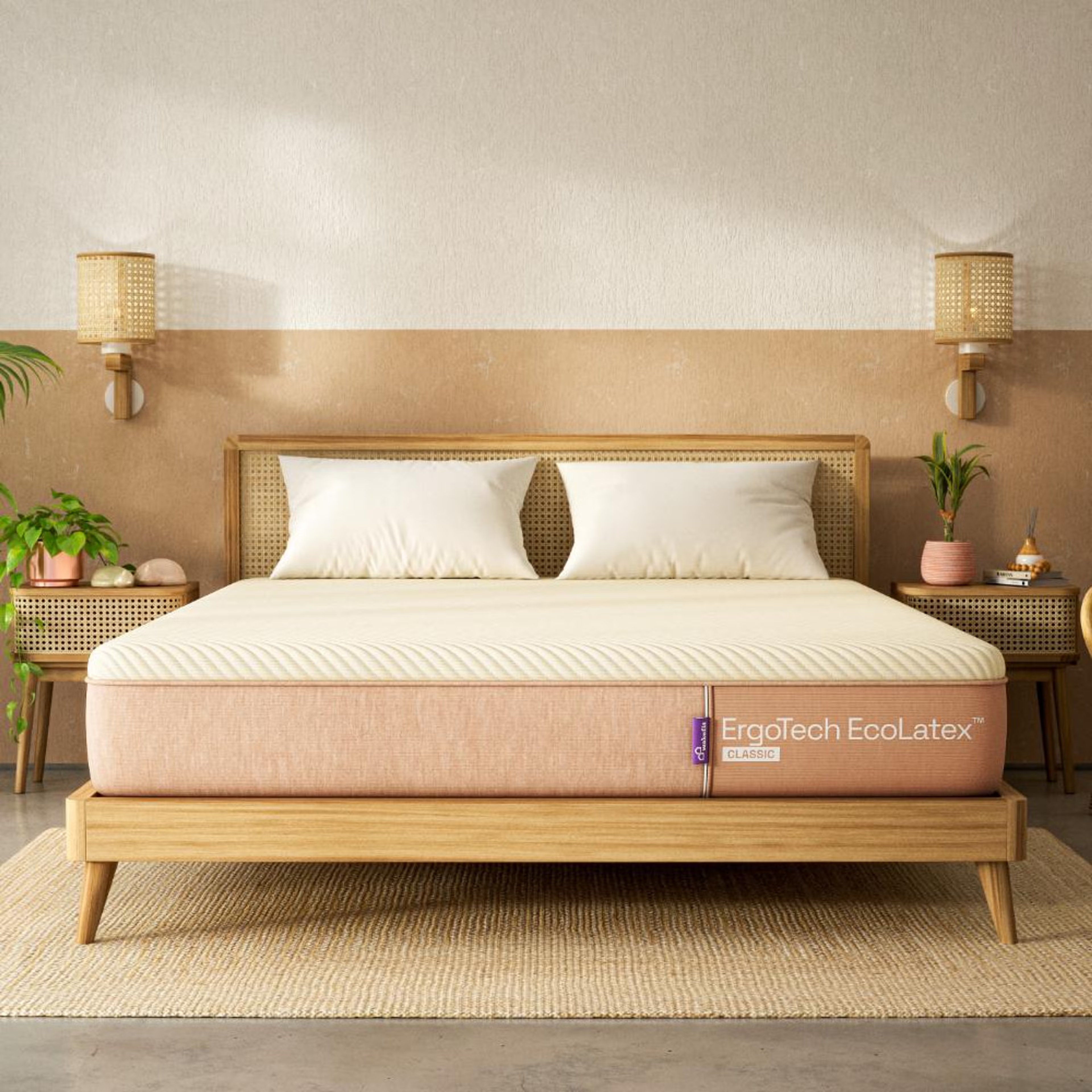 Home 42 Wakefit ErgoTech EcoLatex Classic Mattress Custom - 96" x 78" x 10" - 2.44m x 1.98m x 25.4cm